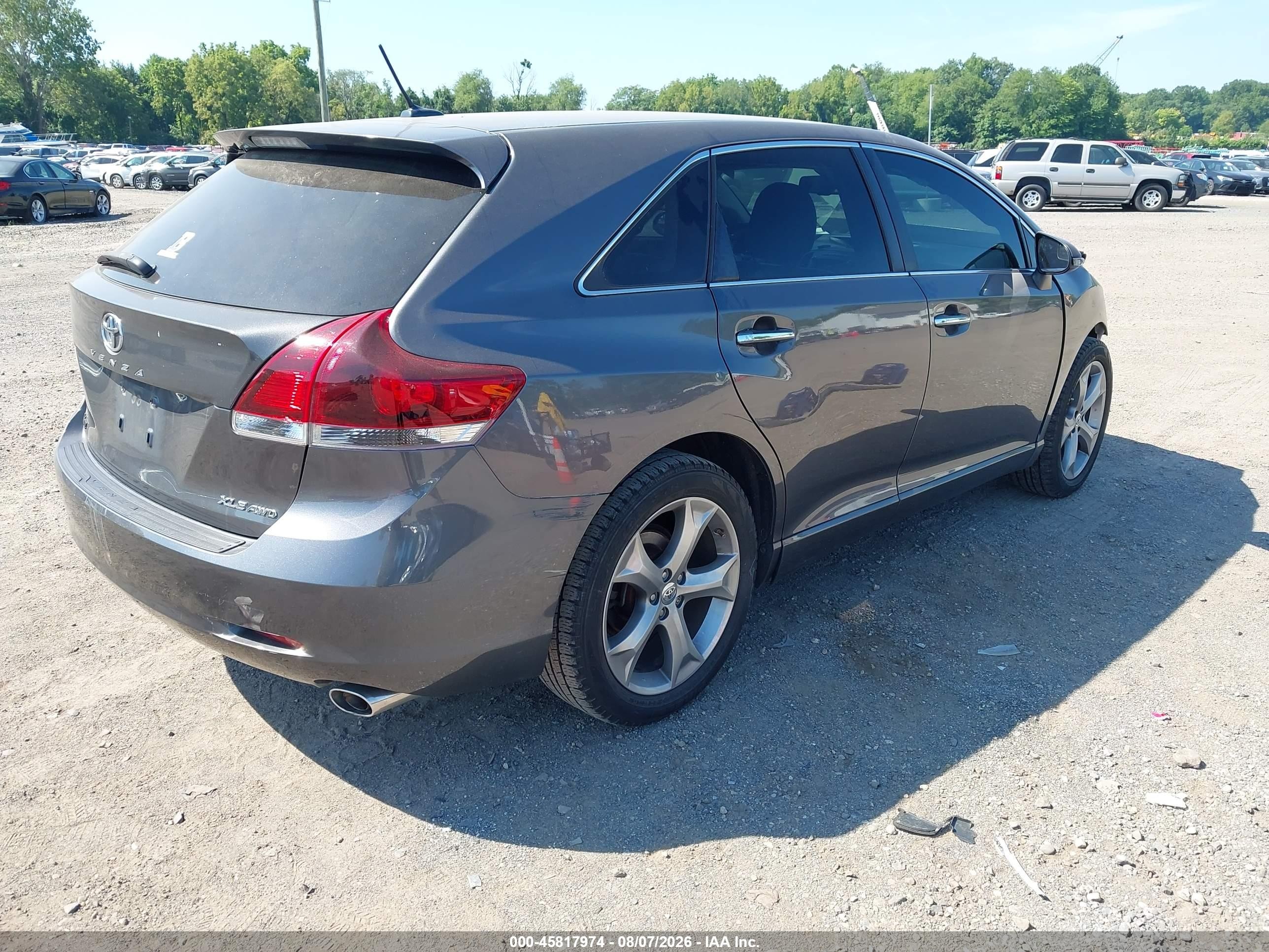 2013 Toyota Venza Xle V6 Gray vin: 4T3BK3BBXDU093503