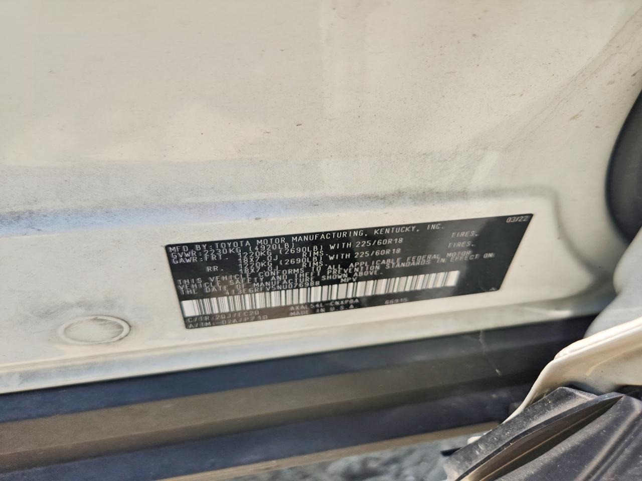 2022 Toyota Rav4 Xse Белый vin: 4T3E6RFV5NU076988