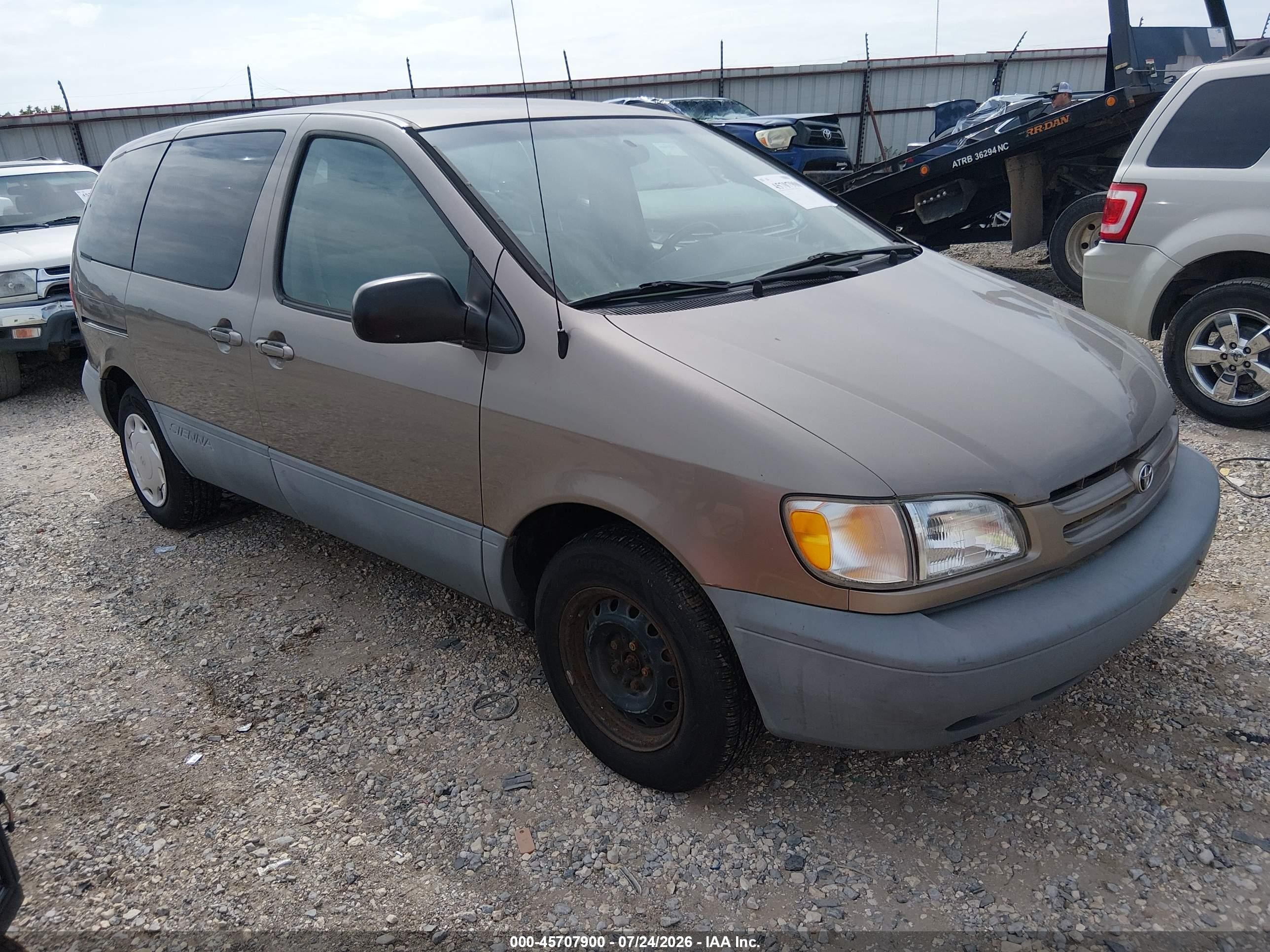 1998 Toyota Sienna Ce Gray vin: 4T3GF19C9WU068141