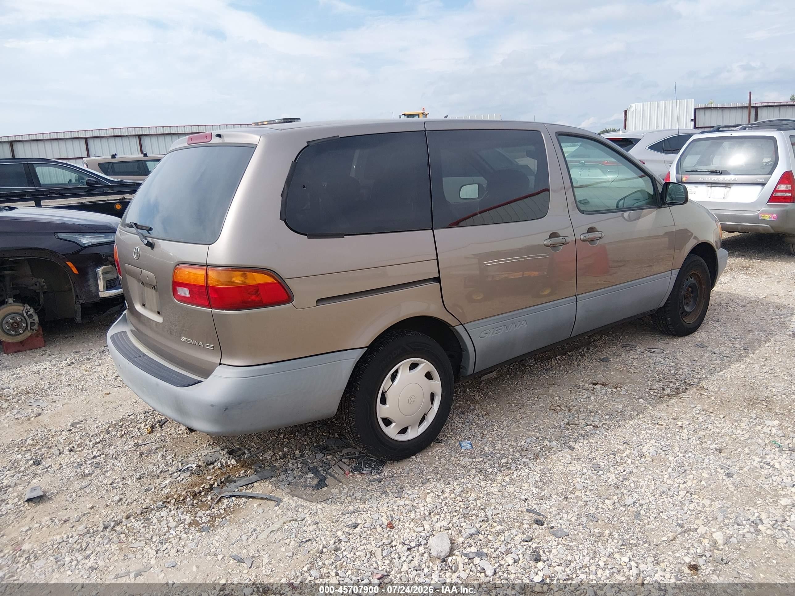 1998 Toyota Sienna Ce Gray vin: 4T3GF19C9WU068141