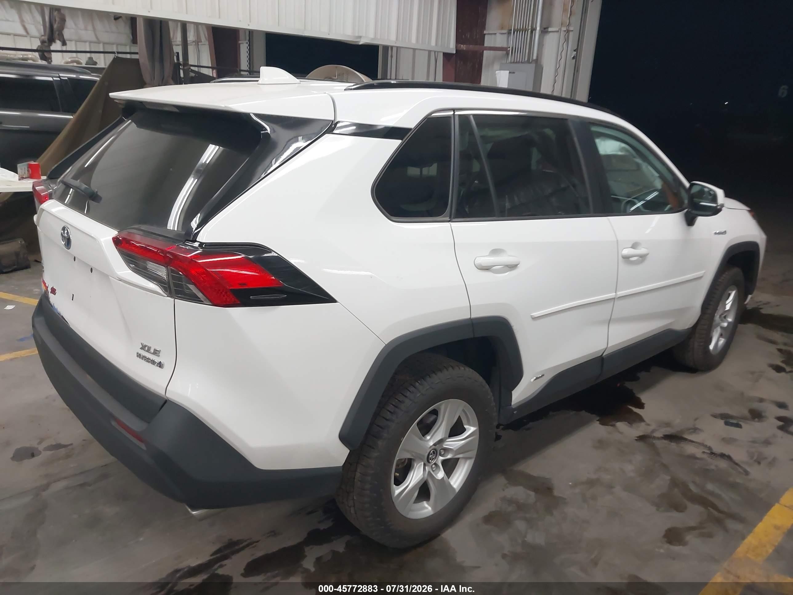 2020 Toyota Rav4 Hybrid Xle White vin: 4T3R6RFV0LU003476