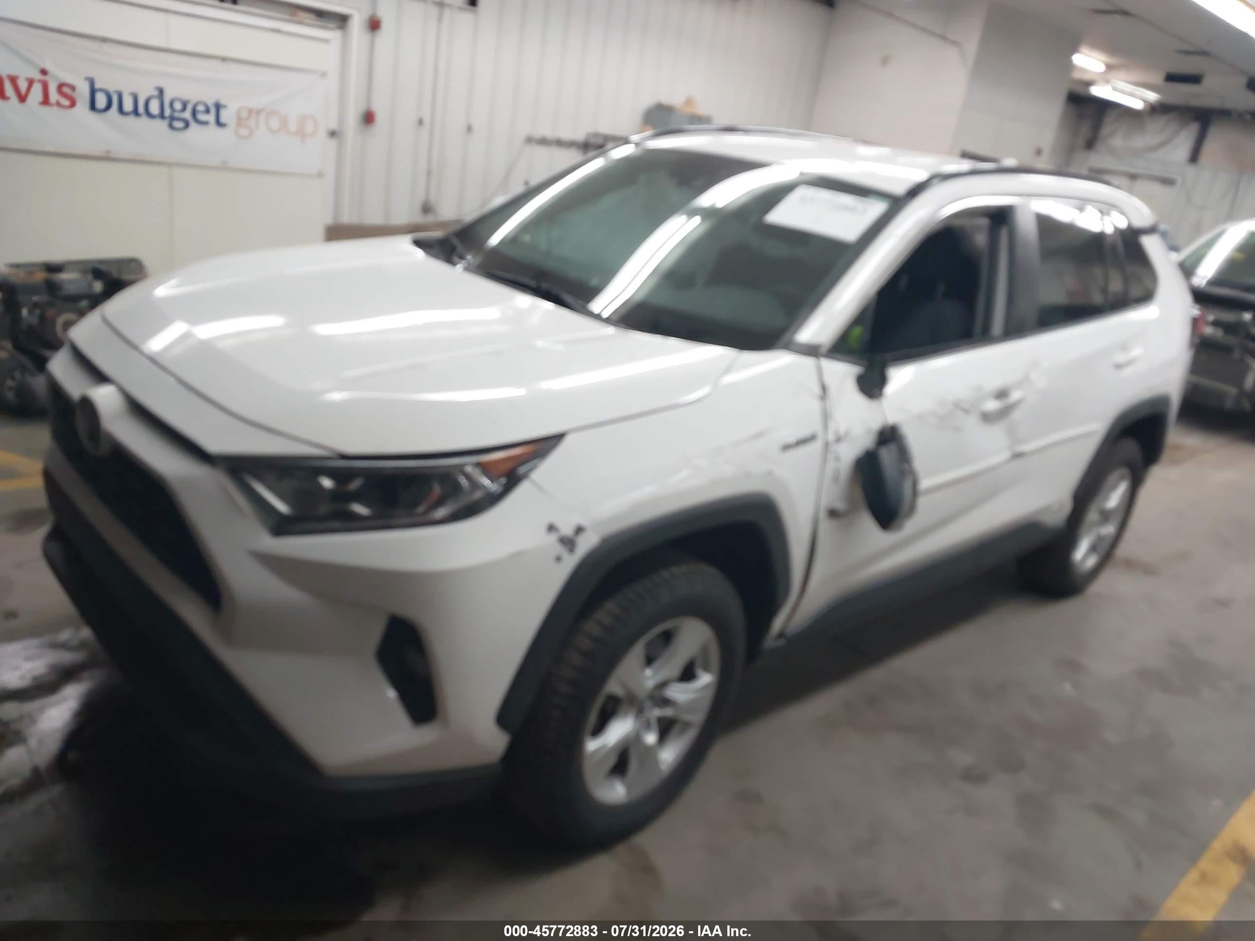 2020 Toyota Rav4 Hybrid Xle White vin: 4T3R6RFV0LU003476