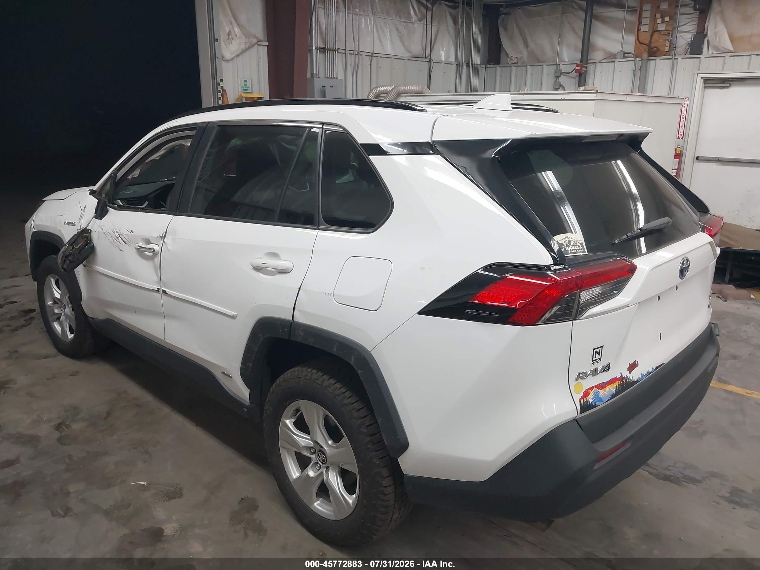 2020 Toyota Rav4 Hybrid Xle White vin: 4T3R6RFV0LU003476