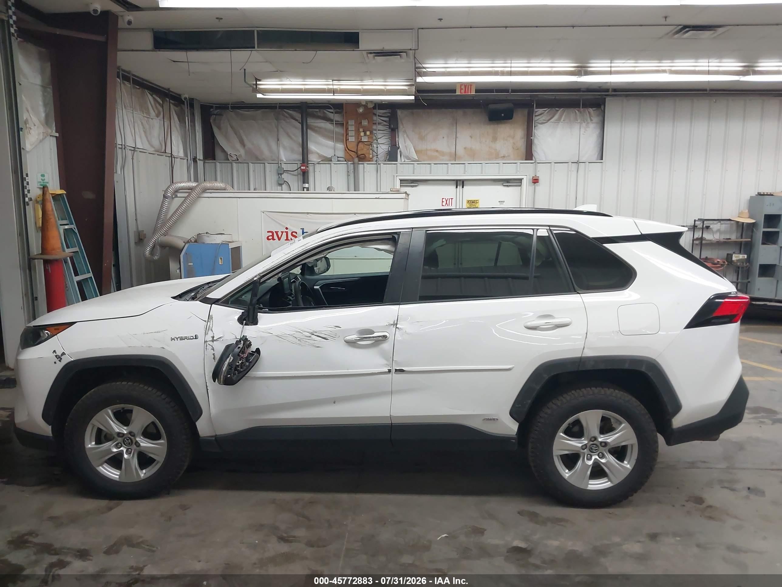 2020 Toyota Rav4 Hybrid Xle White vin: 4T3R6RFV0LU003476