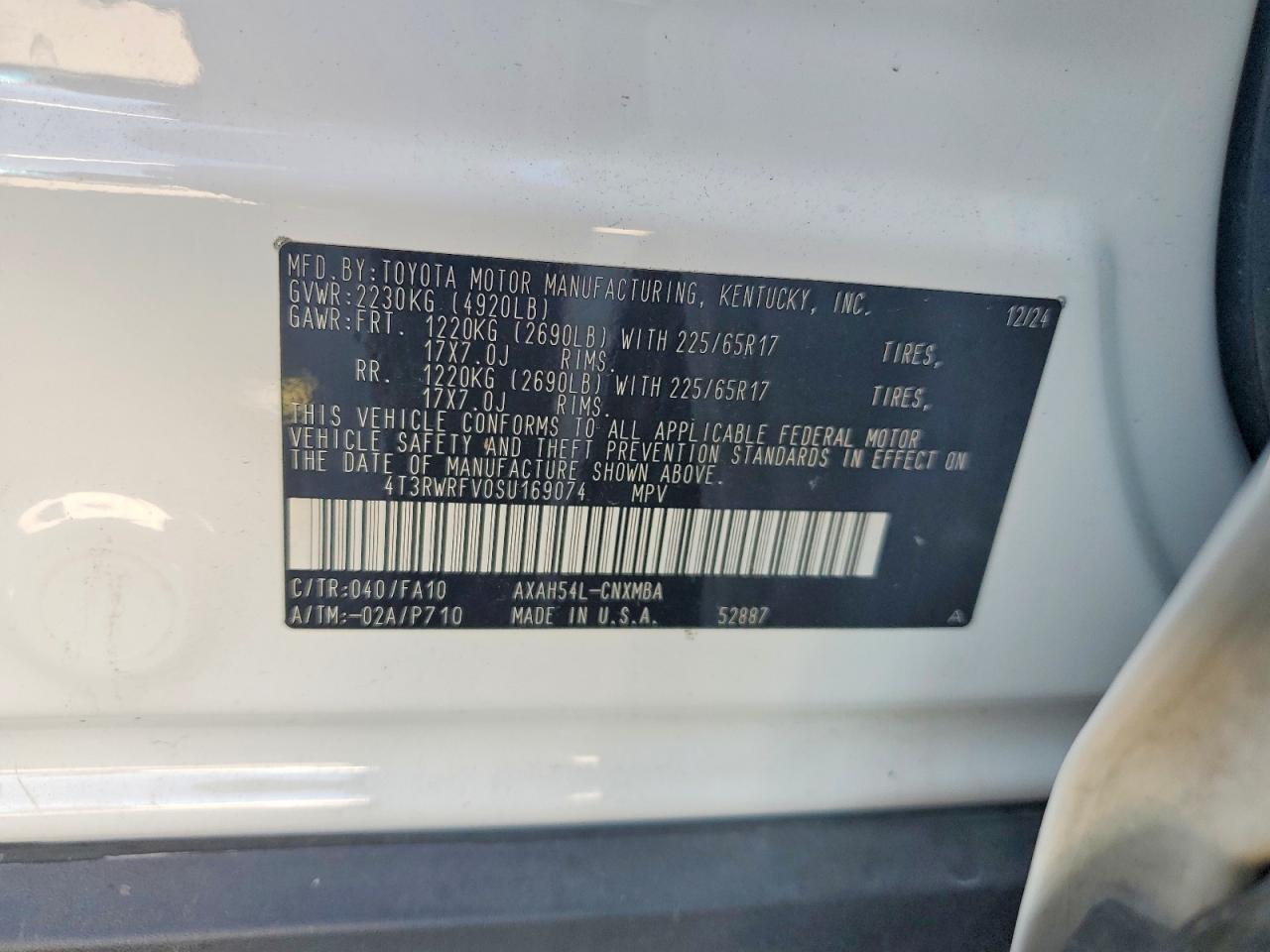 2025 Toyota Rav4 Hybrid Xle White vin: 4T3RWRFV0SU169074