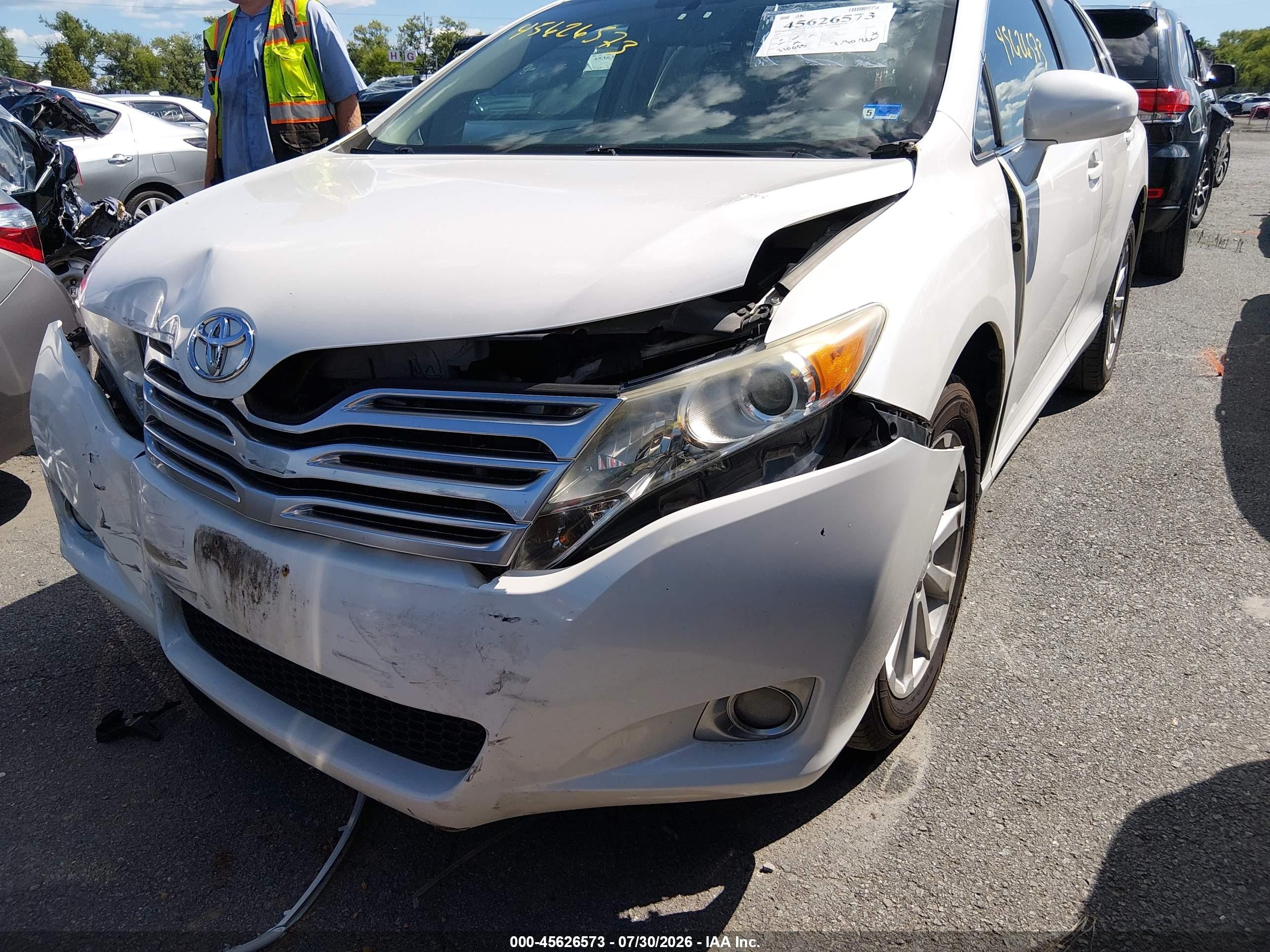 2011 Toyota Venza   White vin: 4T3ZA3BB0BU050772