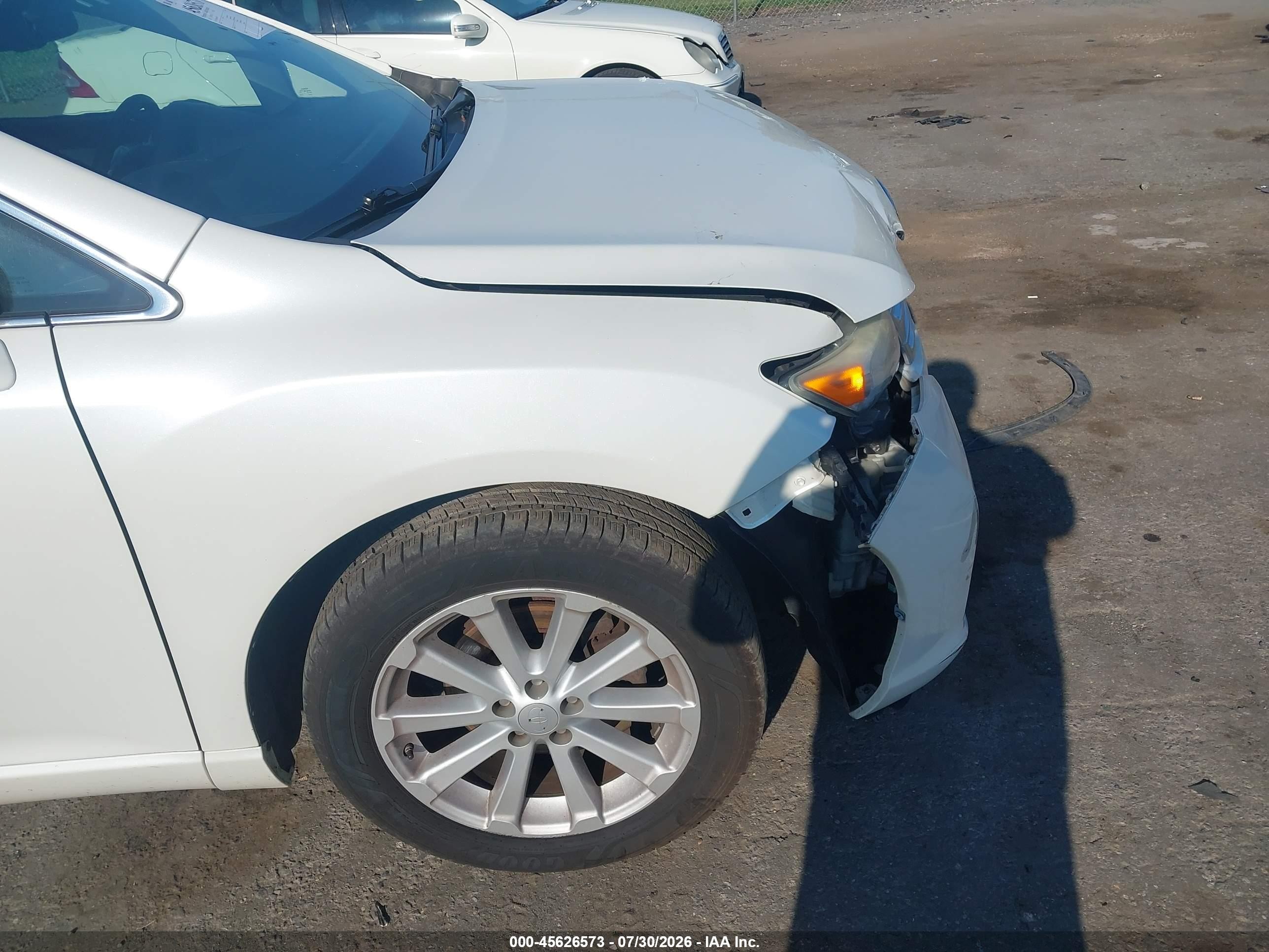 2011 Toyota Venza   White vin: 4T3ZA3BB0BU050772