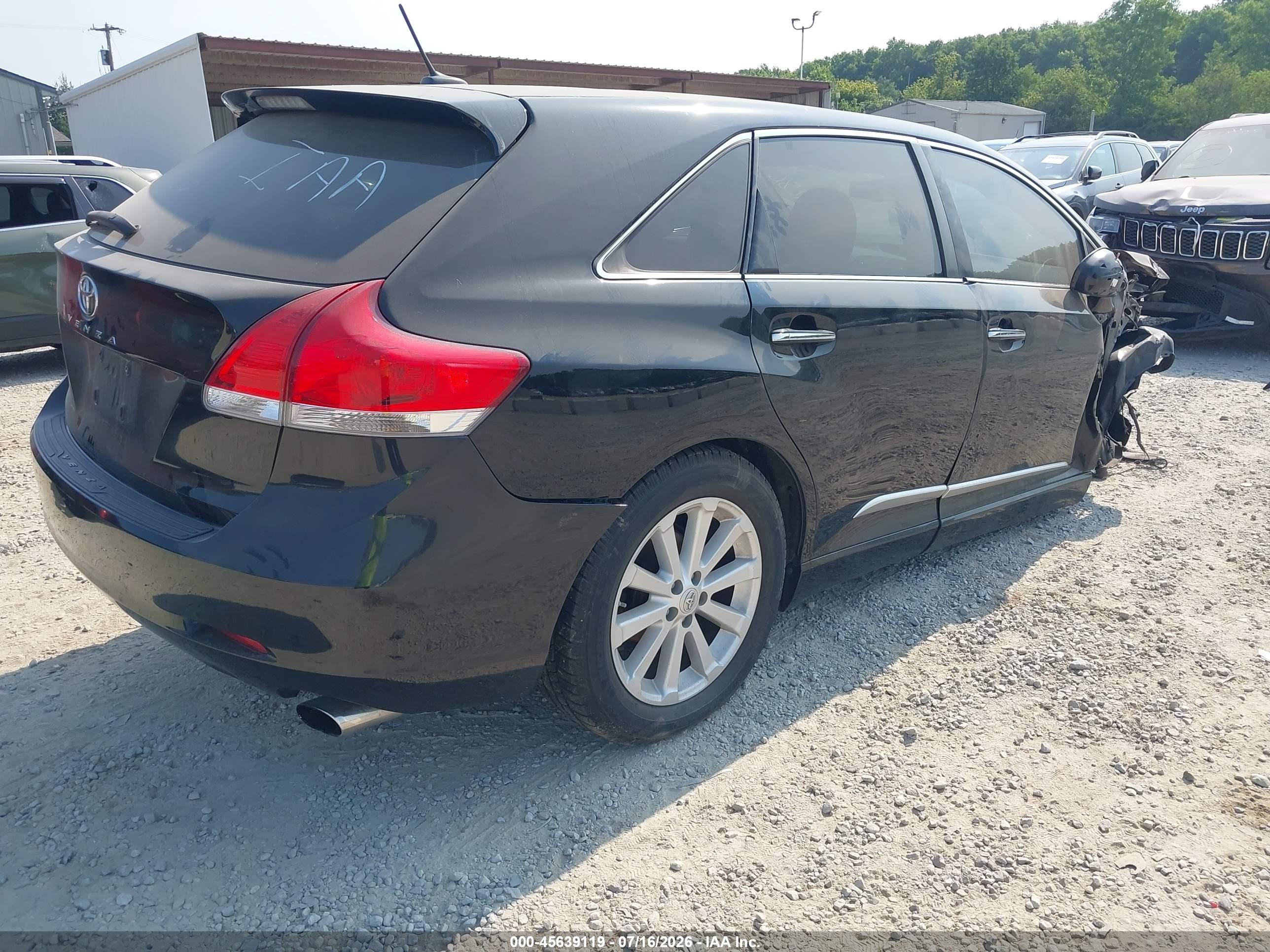 2011 Toyota Venza   Black vin: 4T3ZA3BB0BU054286