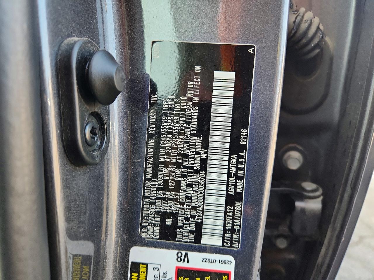 2012 Toyota Venza Le Серый vin: 4T3ZA3BB0CU056704