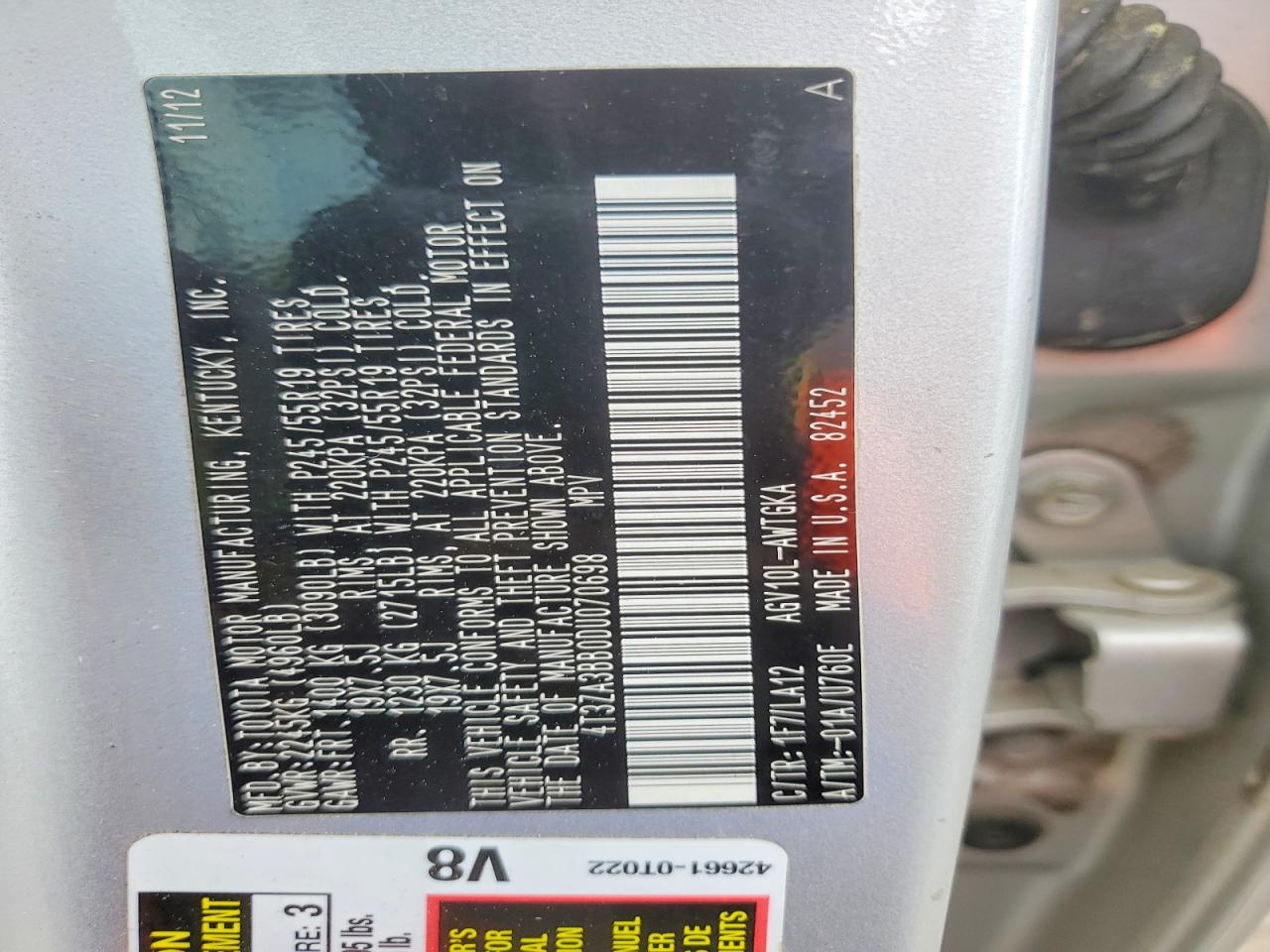 2013 Toyota Venza Xle Silver vin: 4T3ZA3BB0DU070698