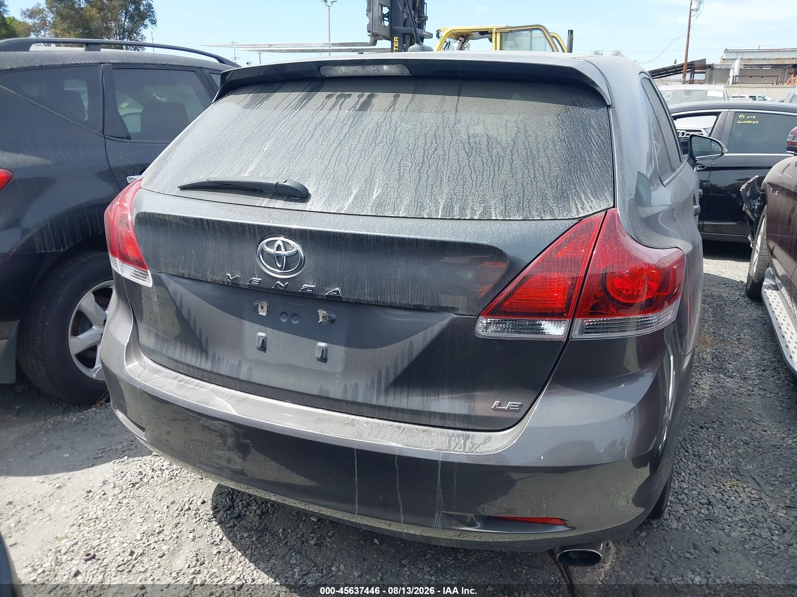 2013 Toyota Venza Le Gray vin: 4T3ZA3BB0DU075481
