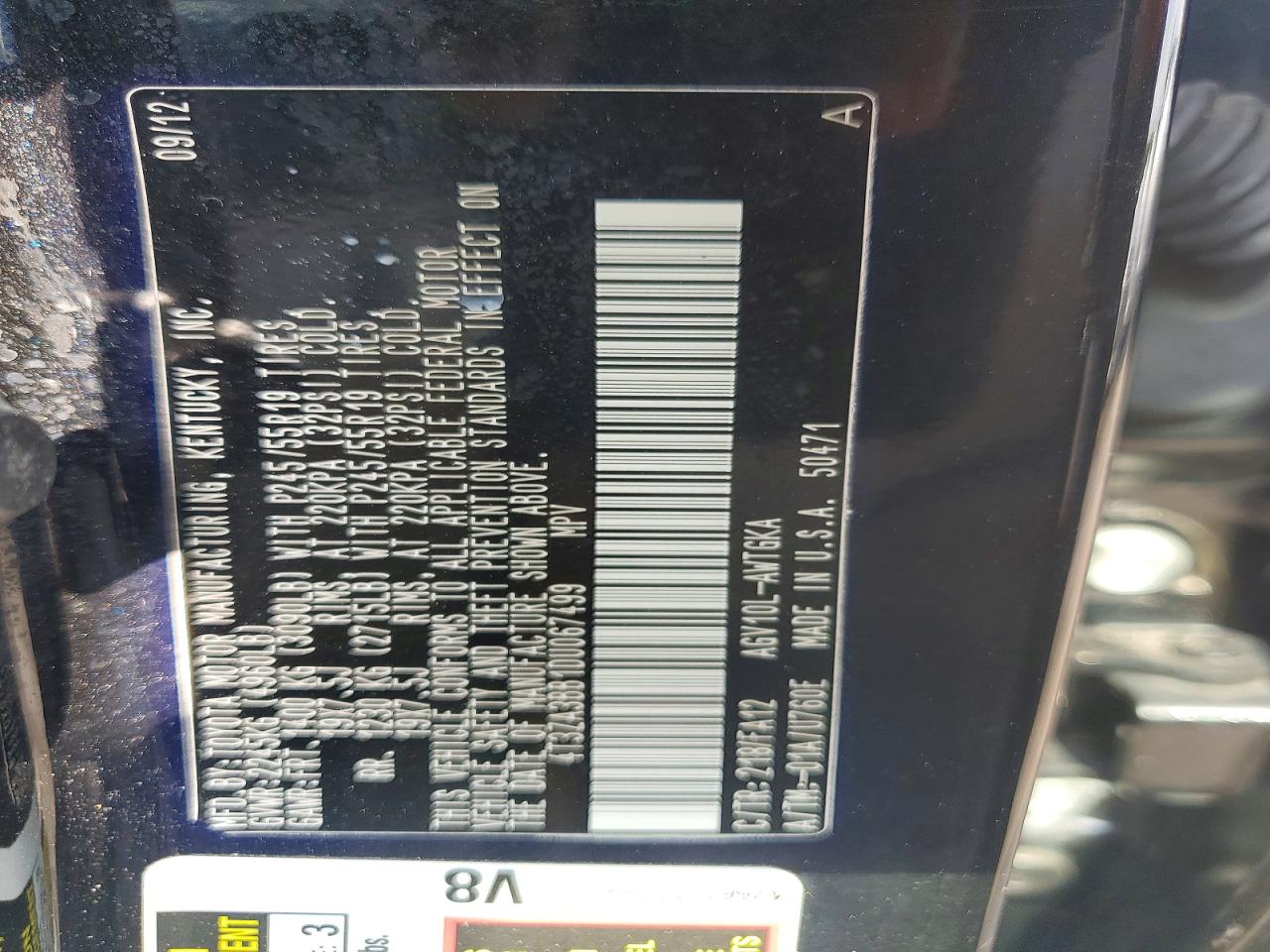 2013 Toyota Venza Le Black vin: 4T3ZA3BB1DU067499
