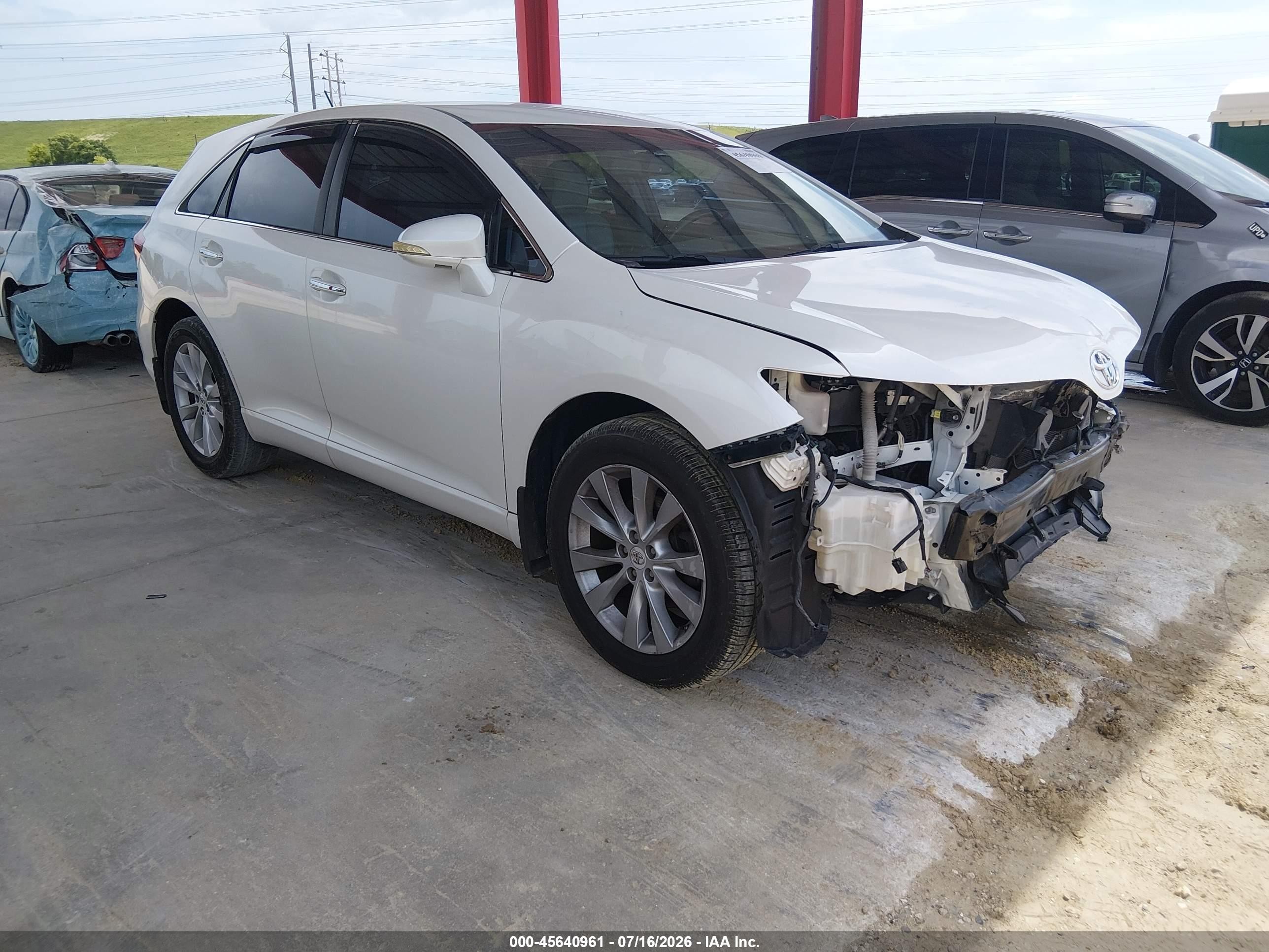 2013 Toyota Venza Xle White vin: 4T3ZA3BB1DU073321