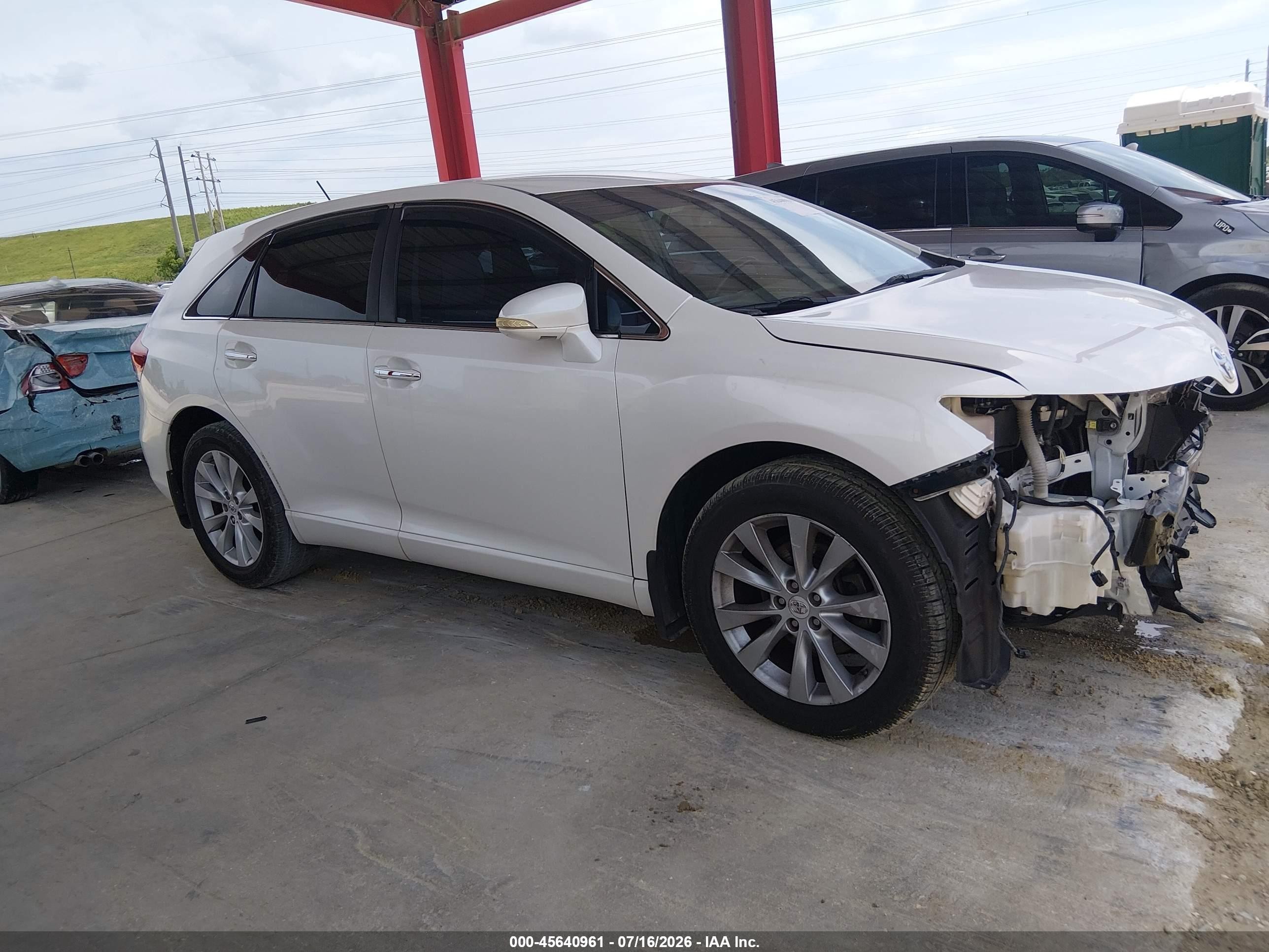 2013 Toyota Venza Xle White vin: 4T3ZA3BB1DU073321