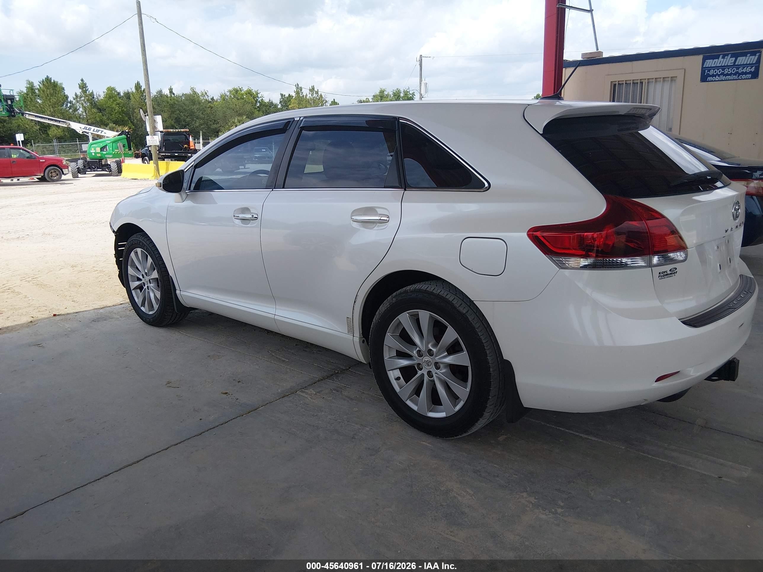 2013 Toyota Venza Xle White vin: 4T3ZA3BB1DU073321