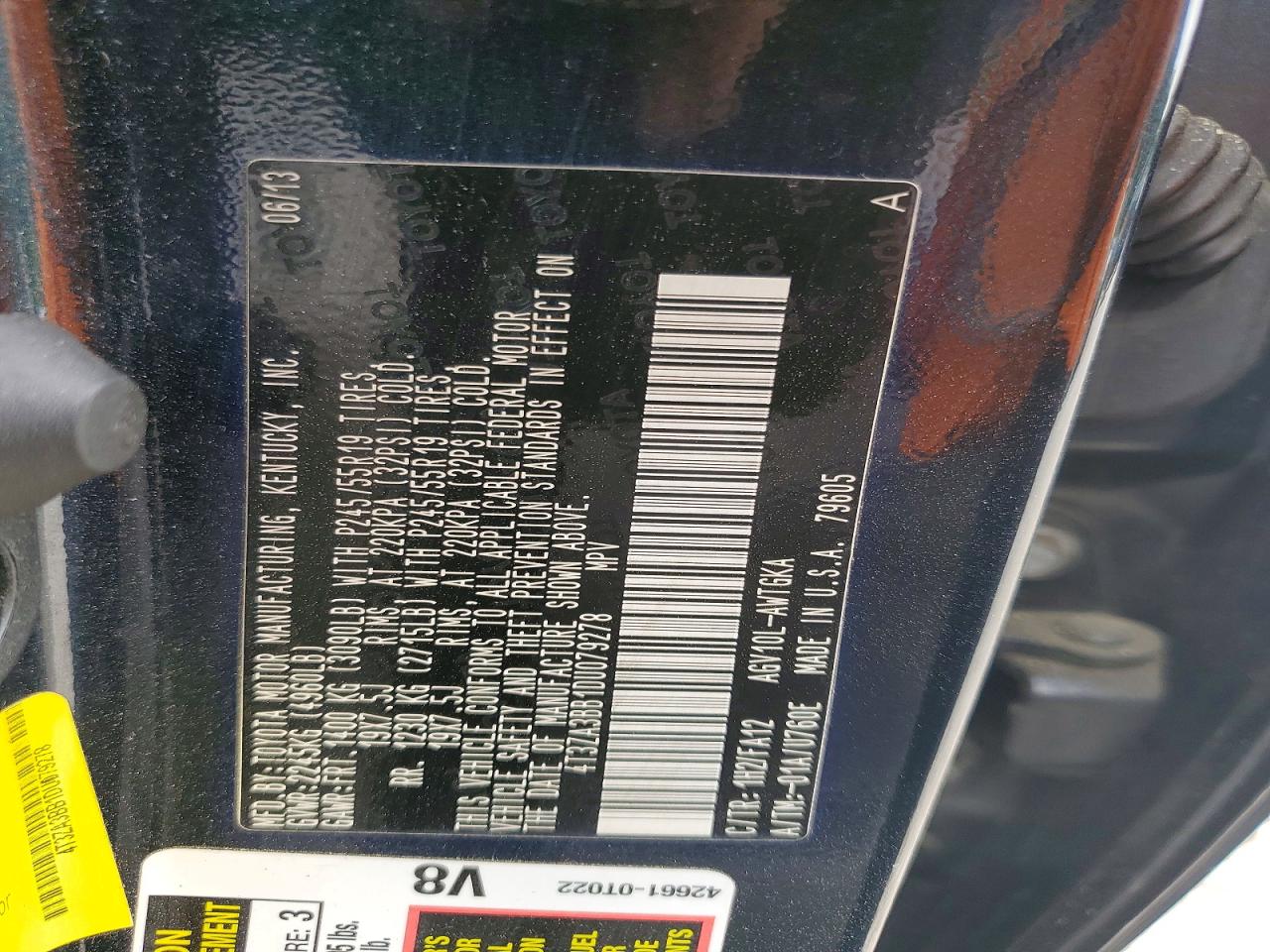 2013 Toyota Venza Le Black vin: 4T3ZA3BB1DU079278