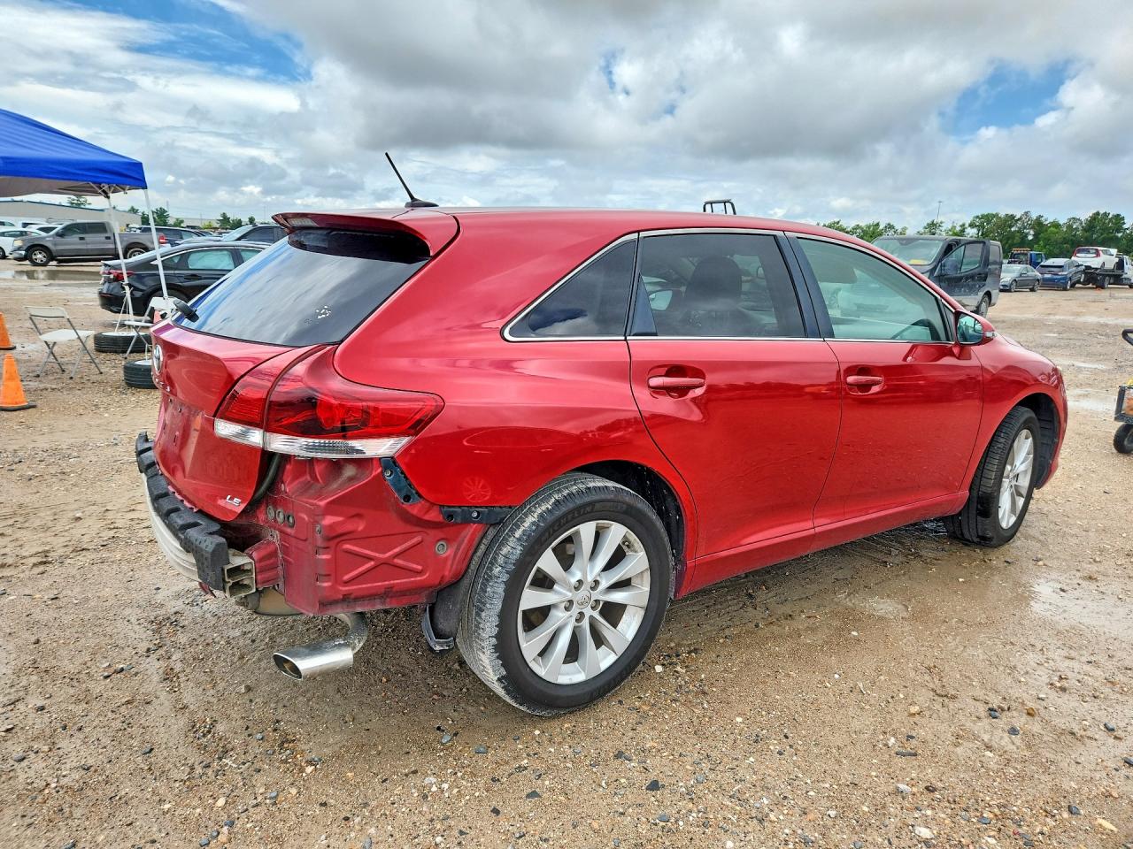 2014 Toyota Venza Le Красный vin: 4T3ZA3BB1EU085776