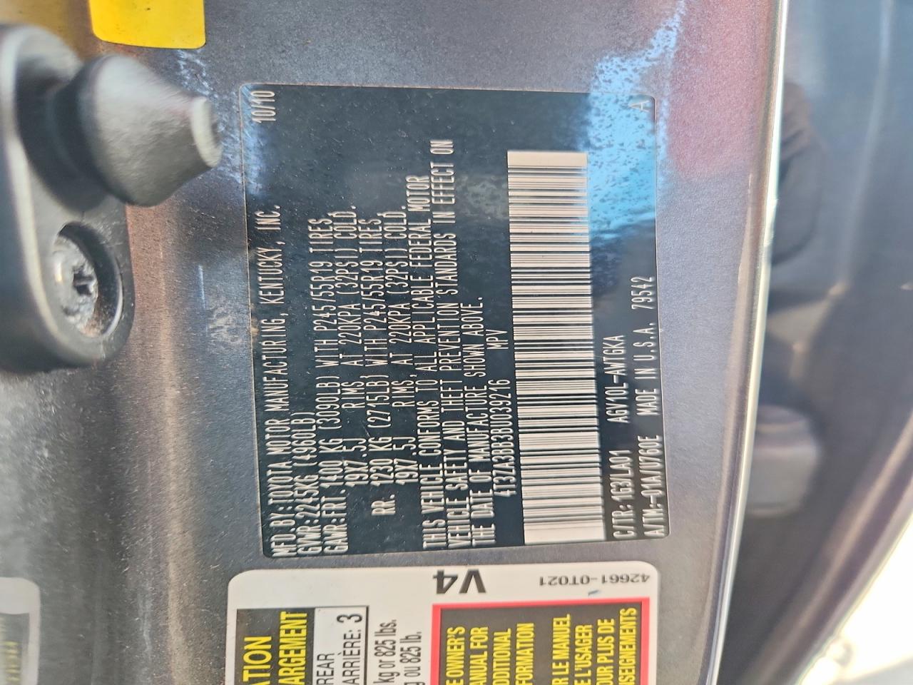 2011 Toyota Venza Fwd 4cyl Gray vin: 4T3ZA3BB3BU039216