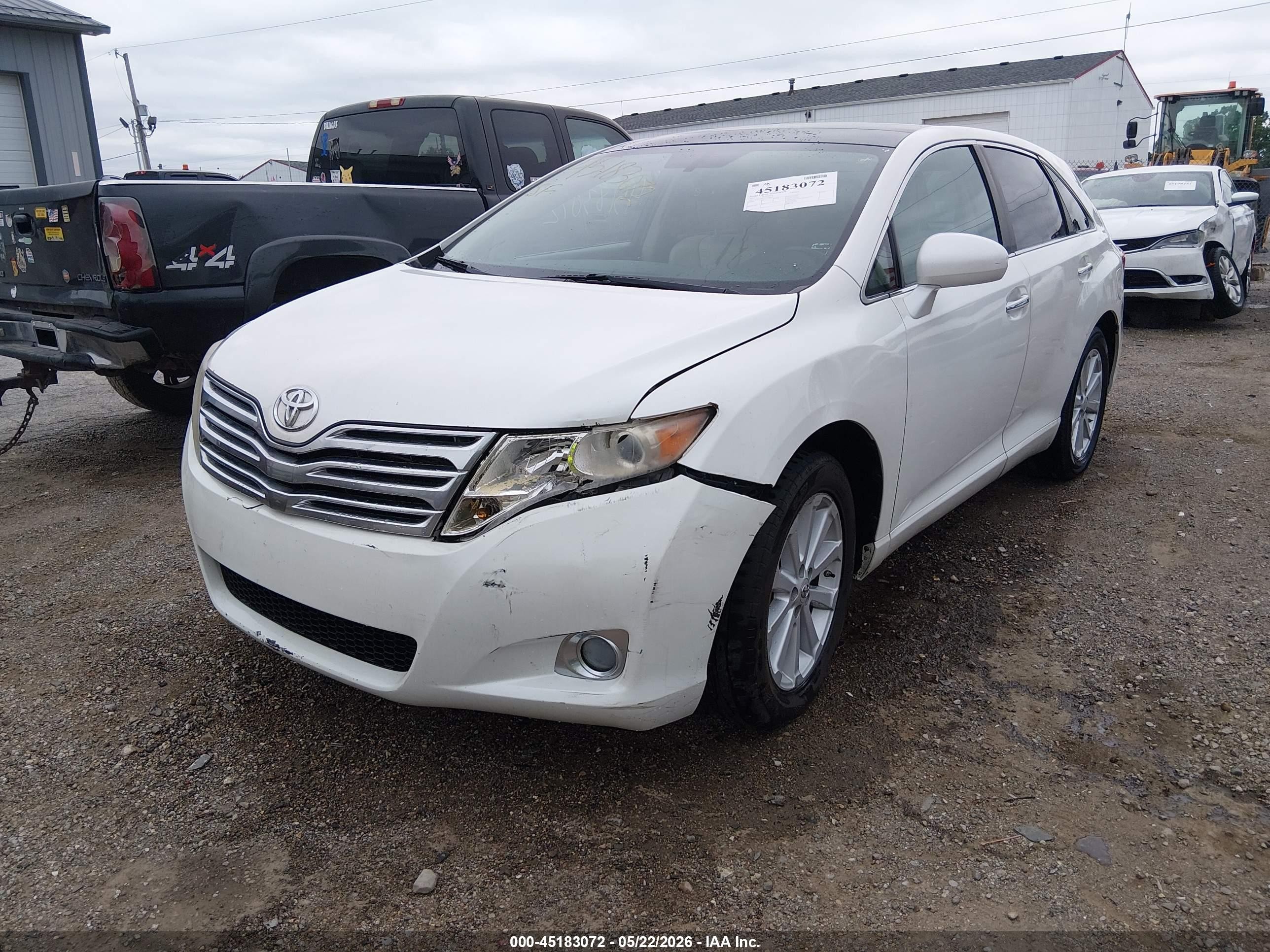 2011 Toyota Venza   White vin: 4T3ZA3BB3BU049390