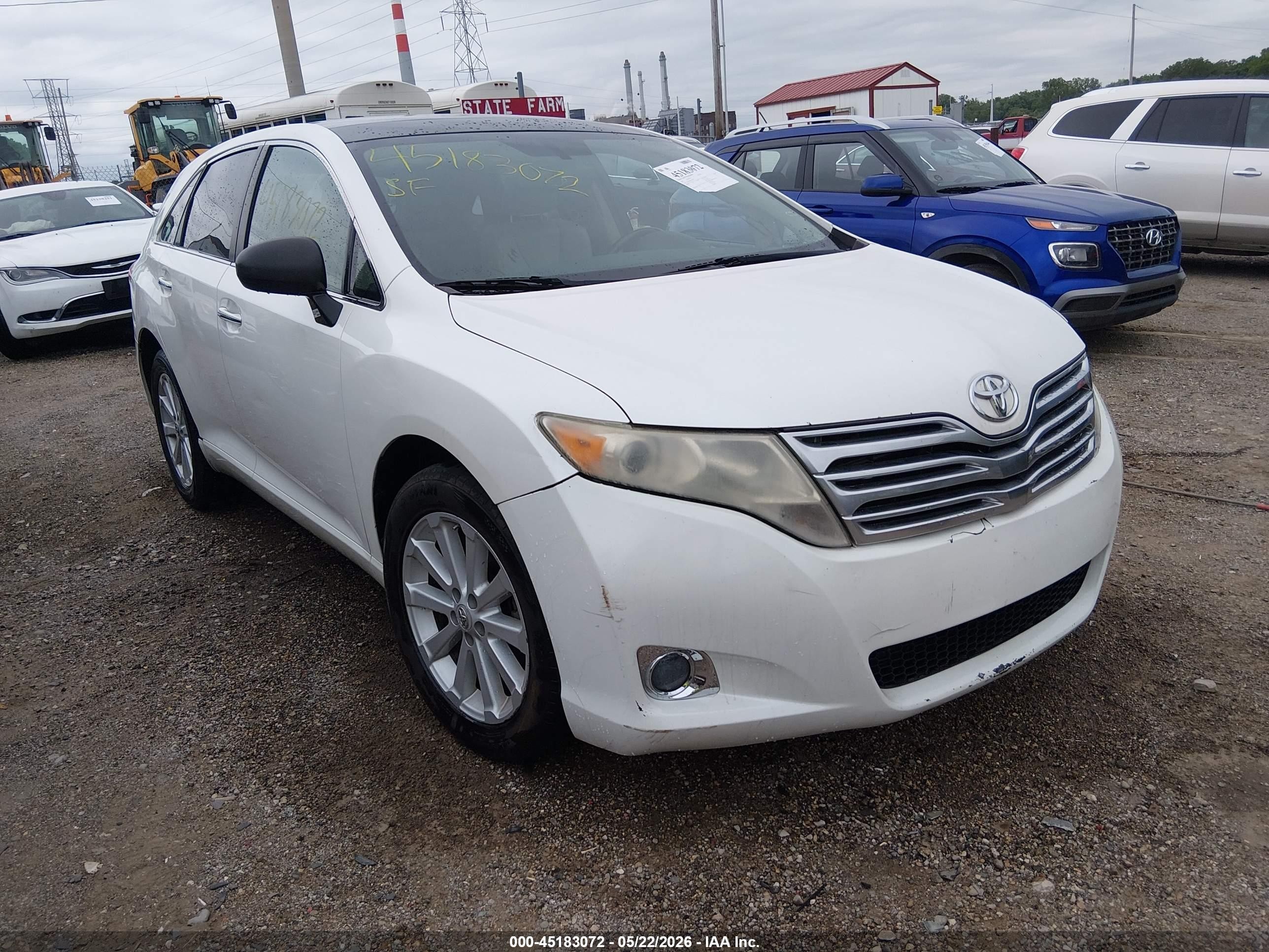 2011 Toyota Venza   White vin: 4T3ZA3BB3BU049390