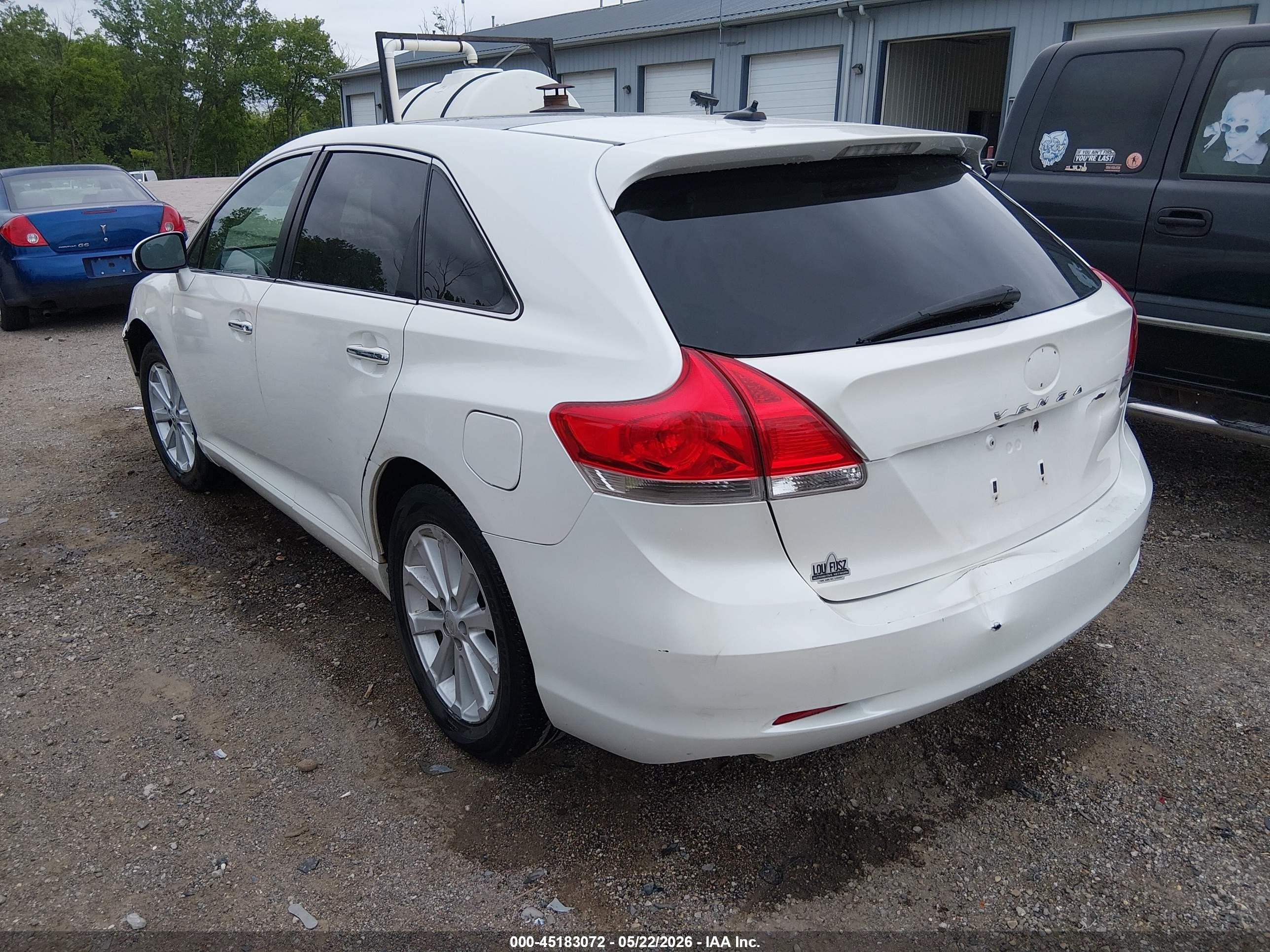 2011 Toyota Venza   White vin: 4T3ZA3BB3BU049390