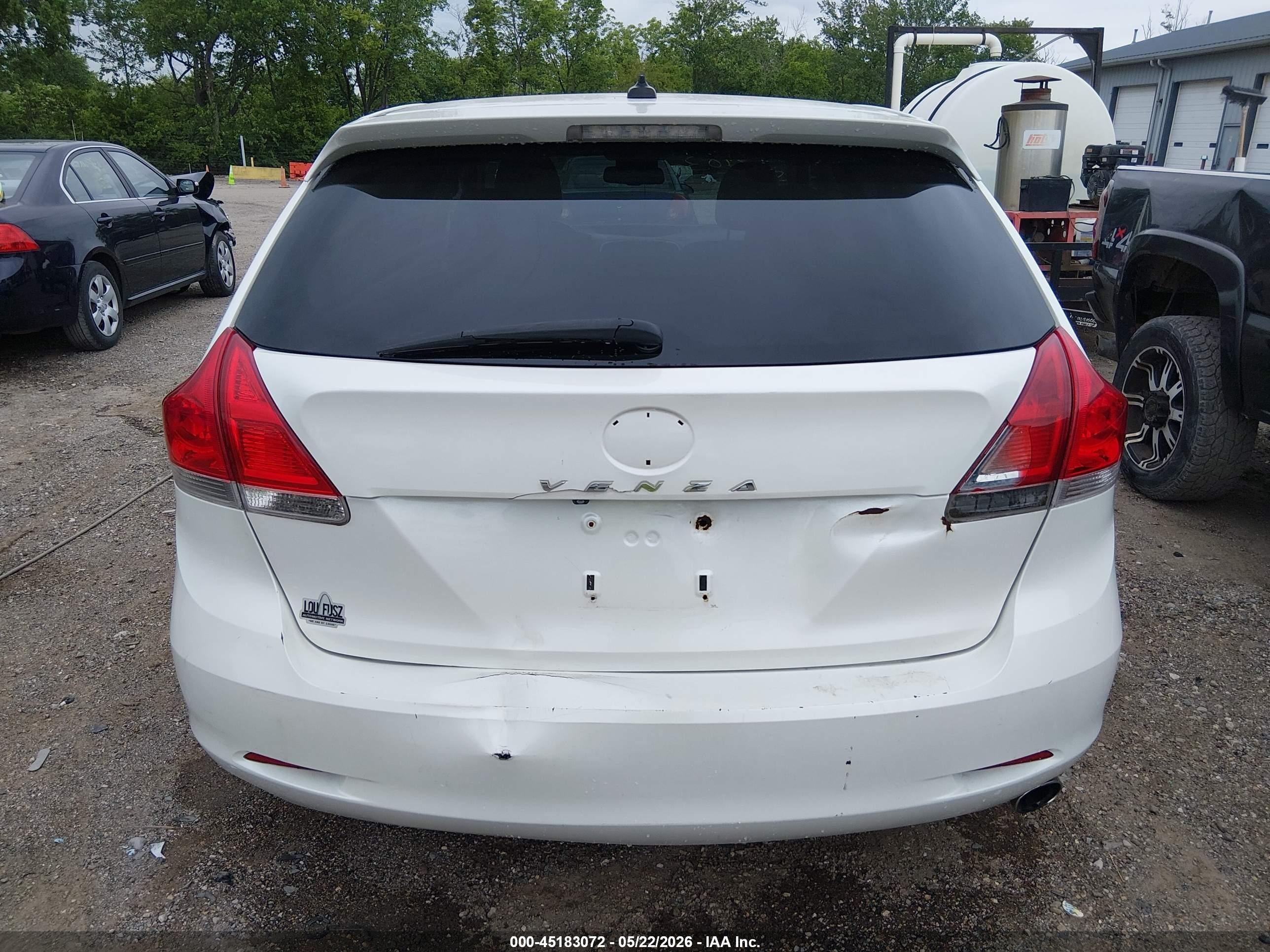2011 Toyota Venza   White vin: 4T3ZA3BB3BU049390