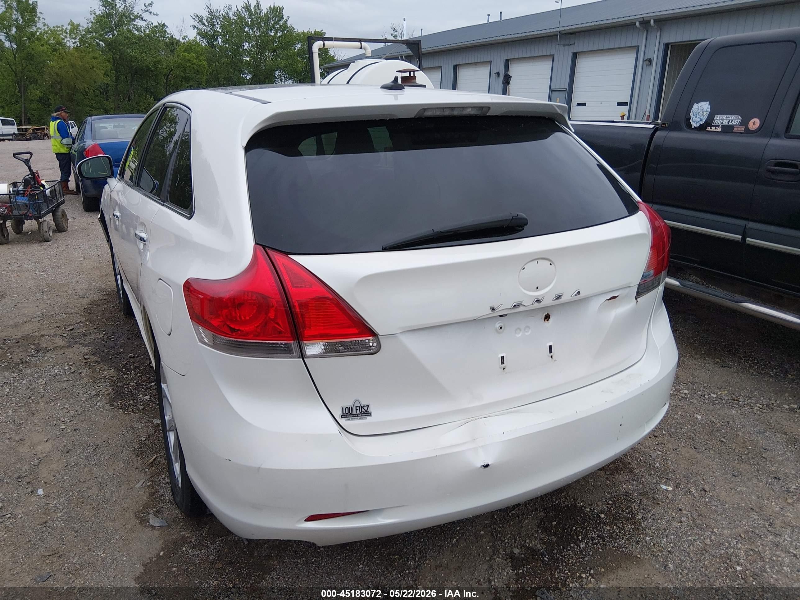 2011 Toyota Venza   White vin: 4T3ZA3BB3BU049390