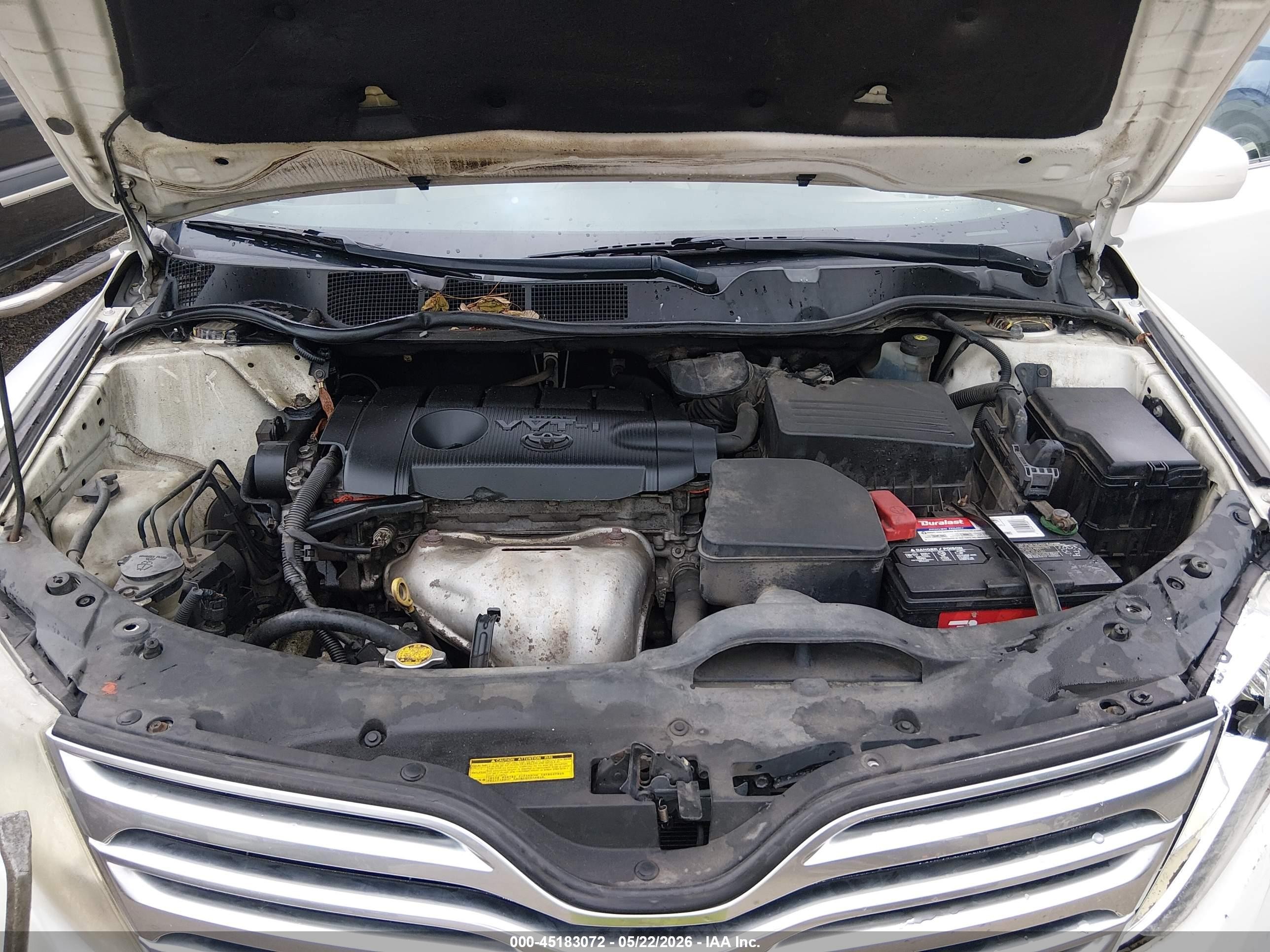 2011 Toyota Venza   White vin: 4T3ZA3BB3BU049390