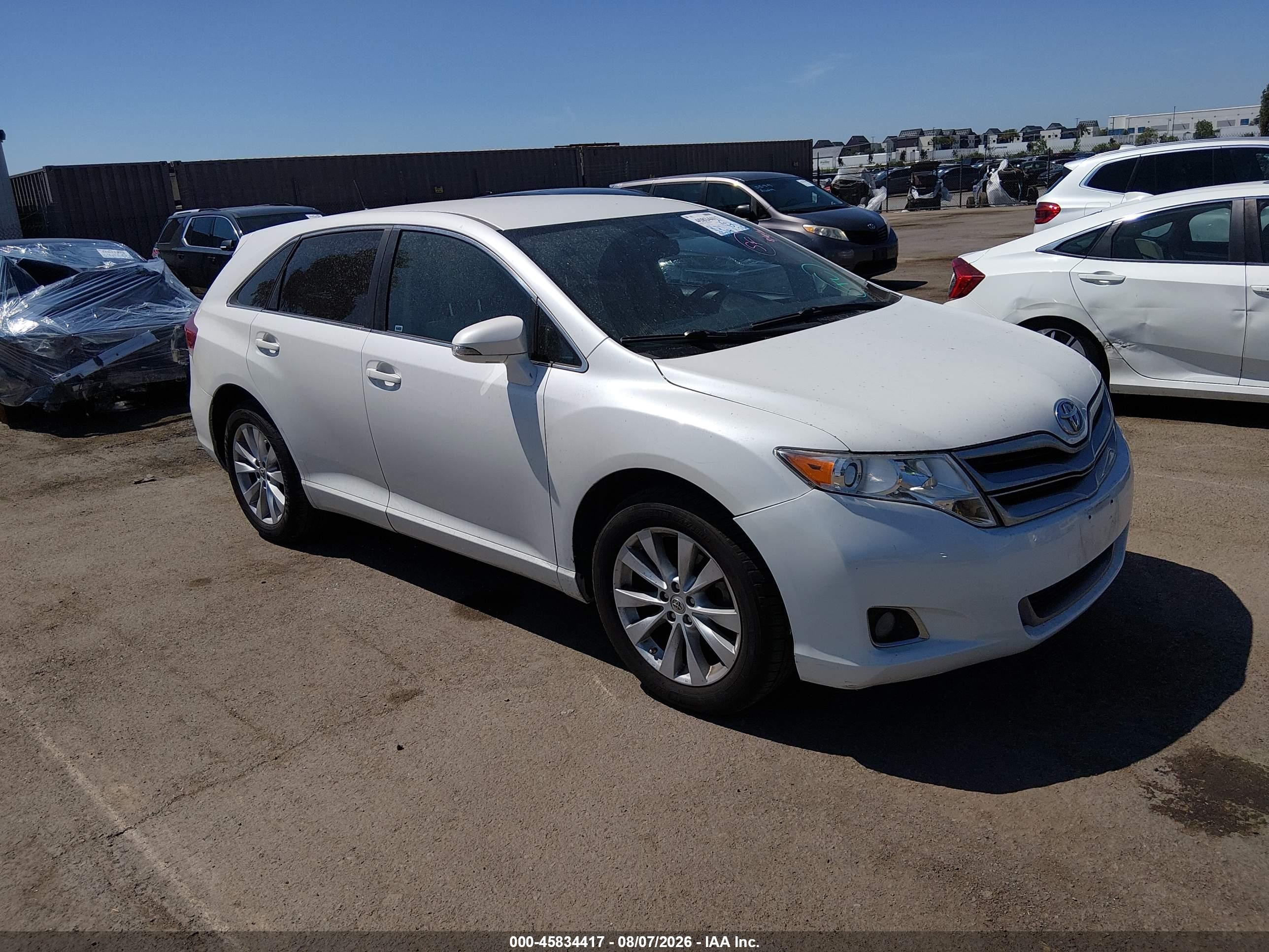 2013 Toyota Venza Le White vin: 4T3ZA3BB3DU076186