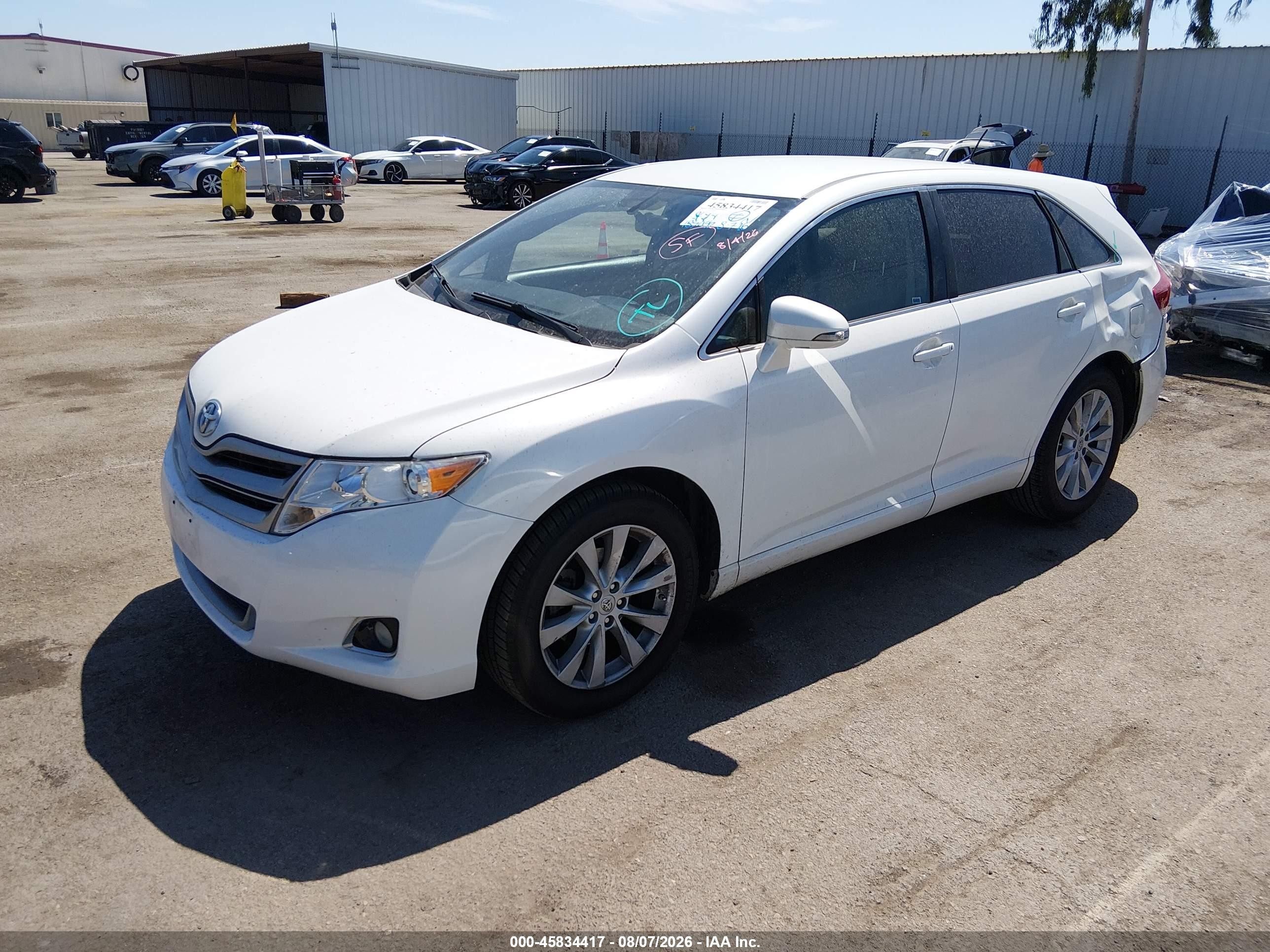 2013 Toyota Venza Le White vin: 4T3ZA3BB3DU076186