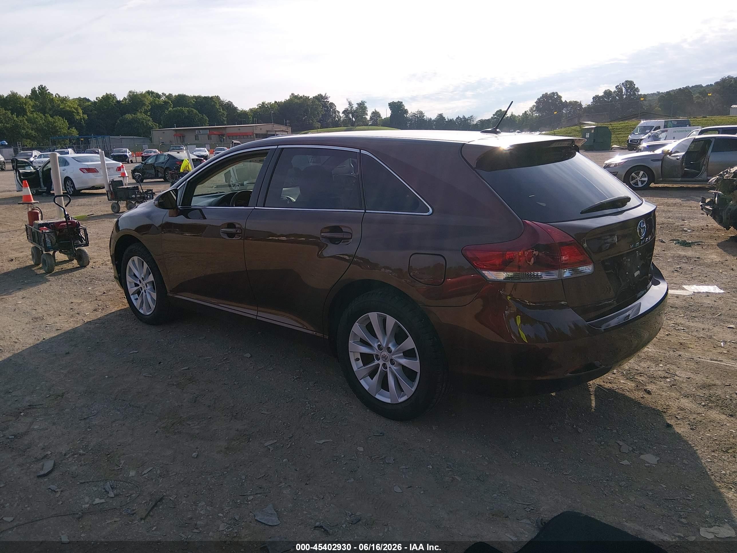 2013 Toyota Venza Le Brown vin: 4T3ZA3BB3DU081016