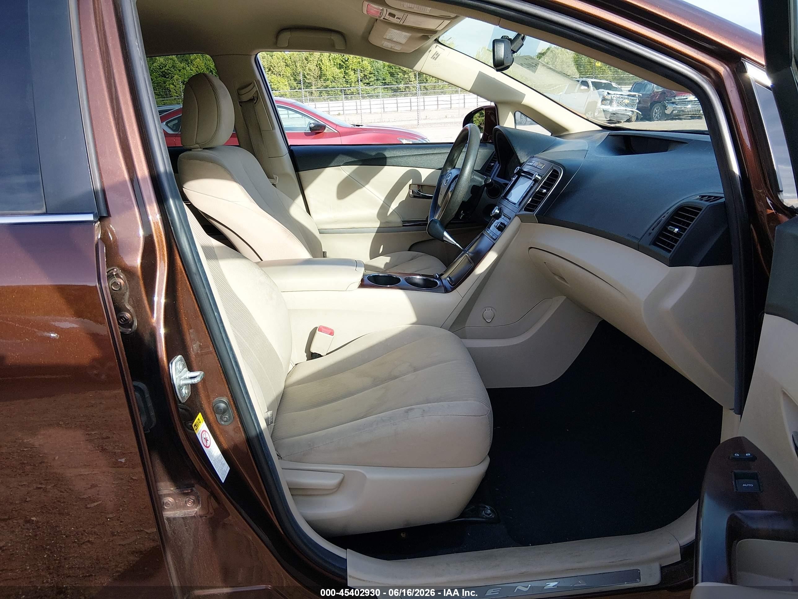 2013 Toyota Venza Le Brown vin: 4T3ZA3BB3DU081016