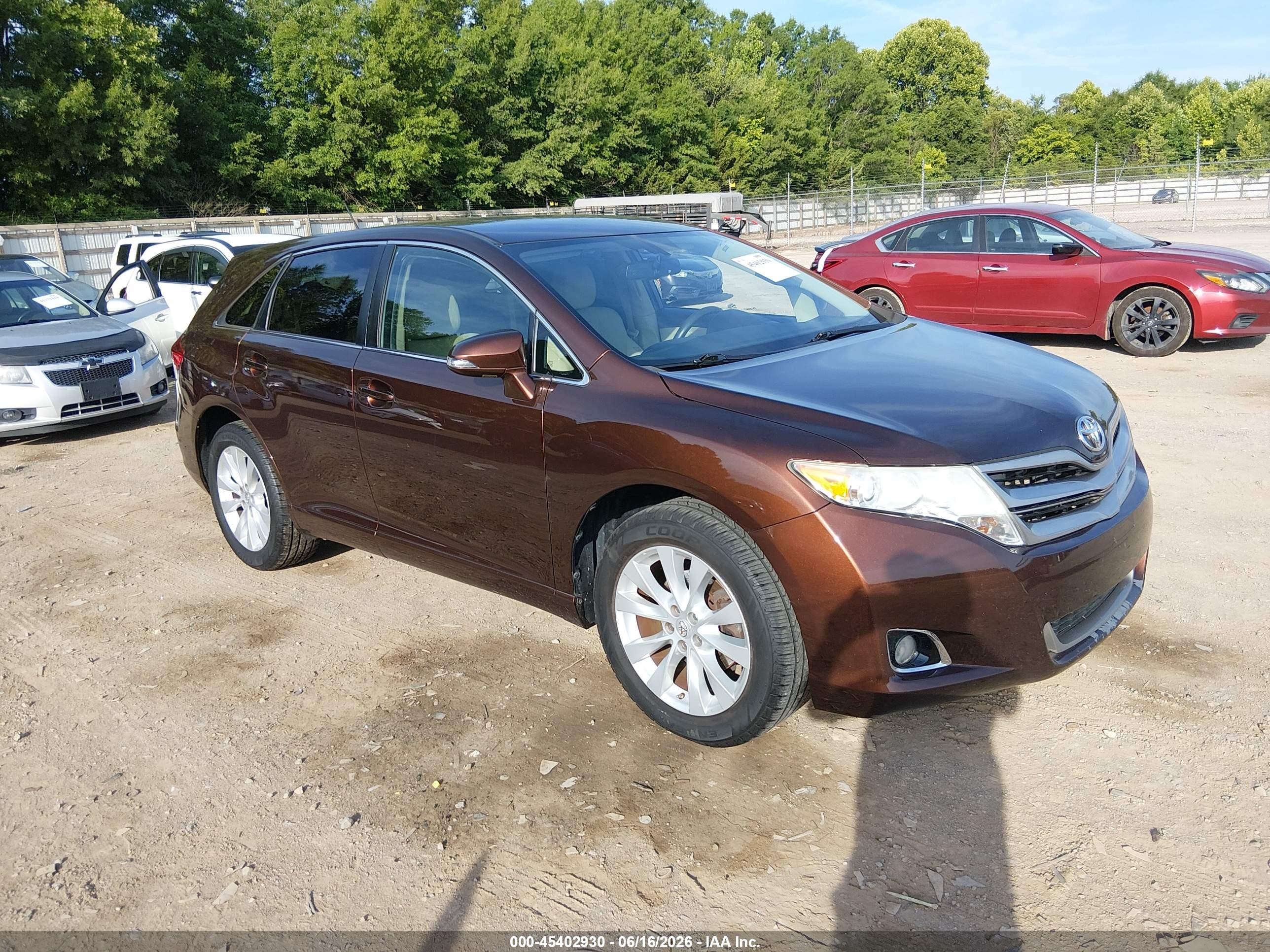 2013 Toyota Venza Le Brown vin: 4T3ZA3BB3DU081016