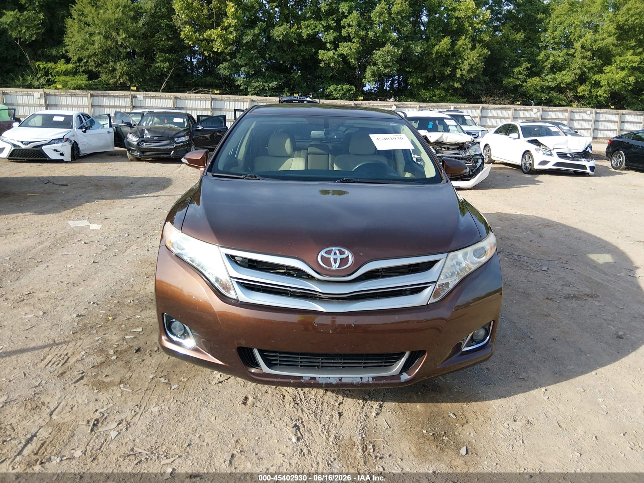 2013 Toyota Venza Le Brown vin: 4T3ZA3BB3DU081016