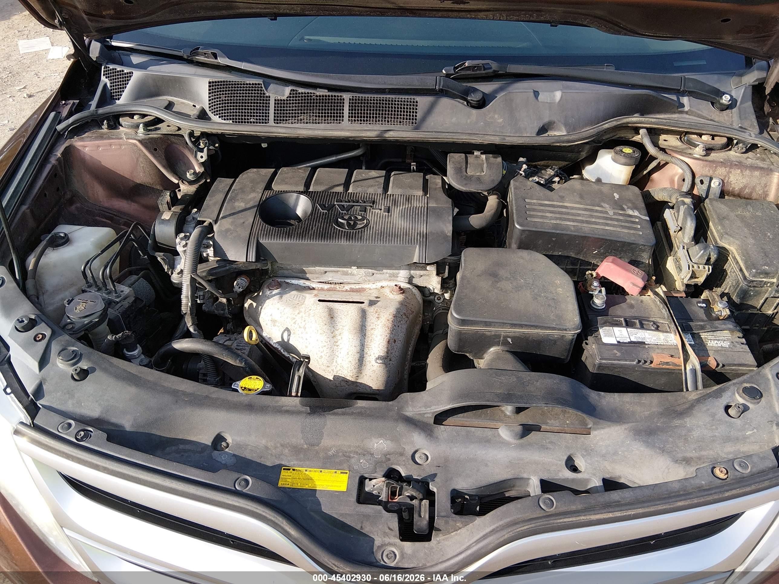 2013 Toyota Venza Le Brown vin: 4T3ZA3BB3DU081016