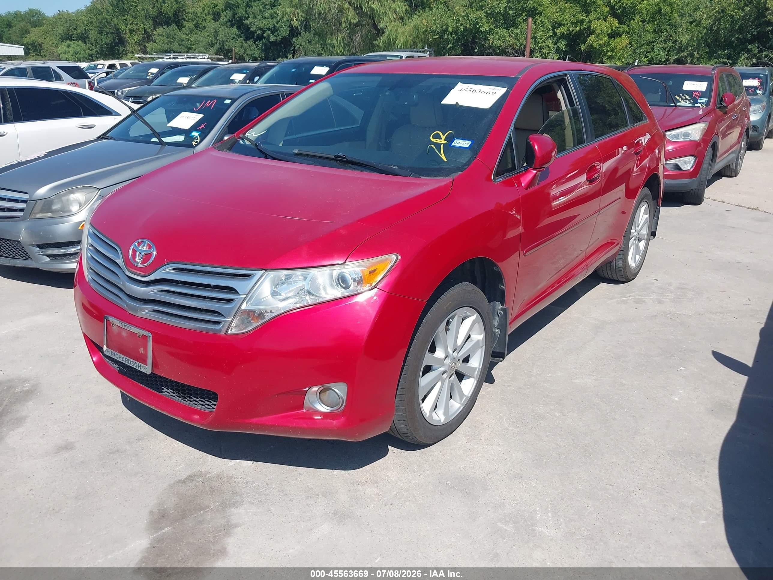 2010 Toyota Venza   Red vin: 4T3ZA3BB4AU032144