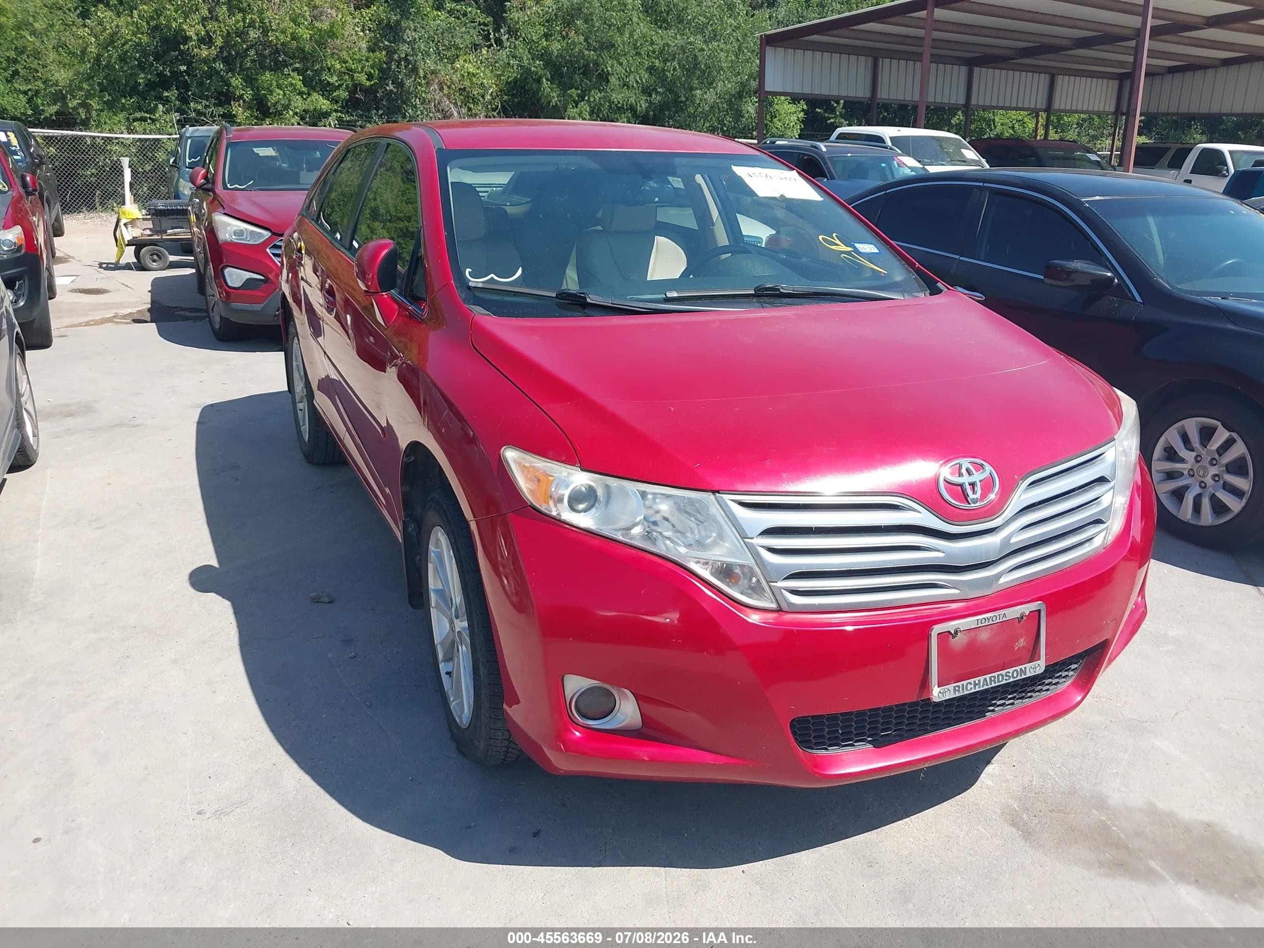2010 Toyota Venza   Red vin: 4T3ZA3BB4AU032144