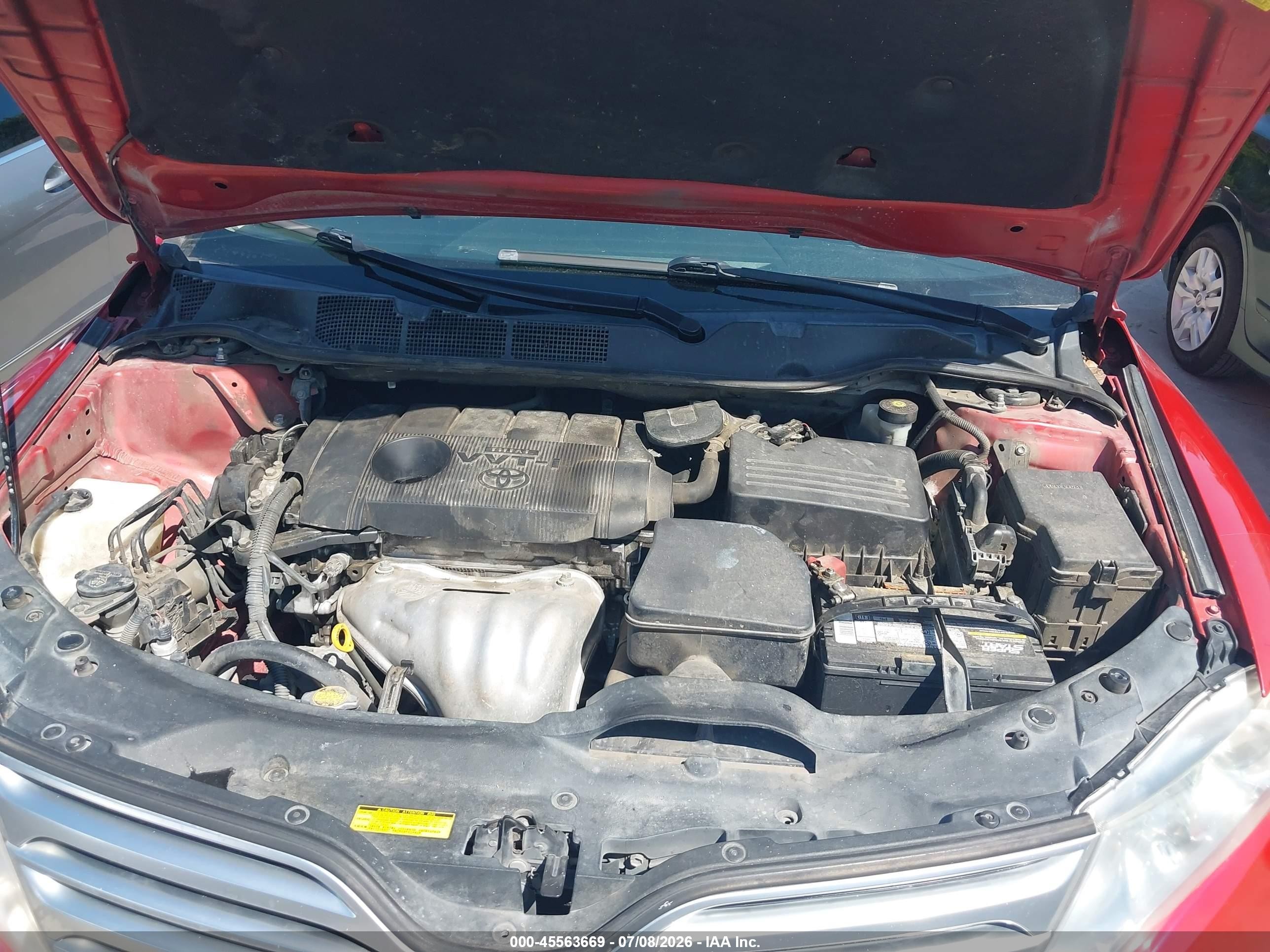 2010 Toyota Venza   Red vin: 4T3ZA3BB4AU032144