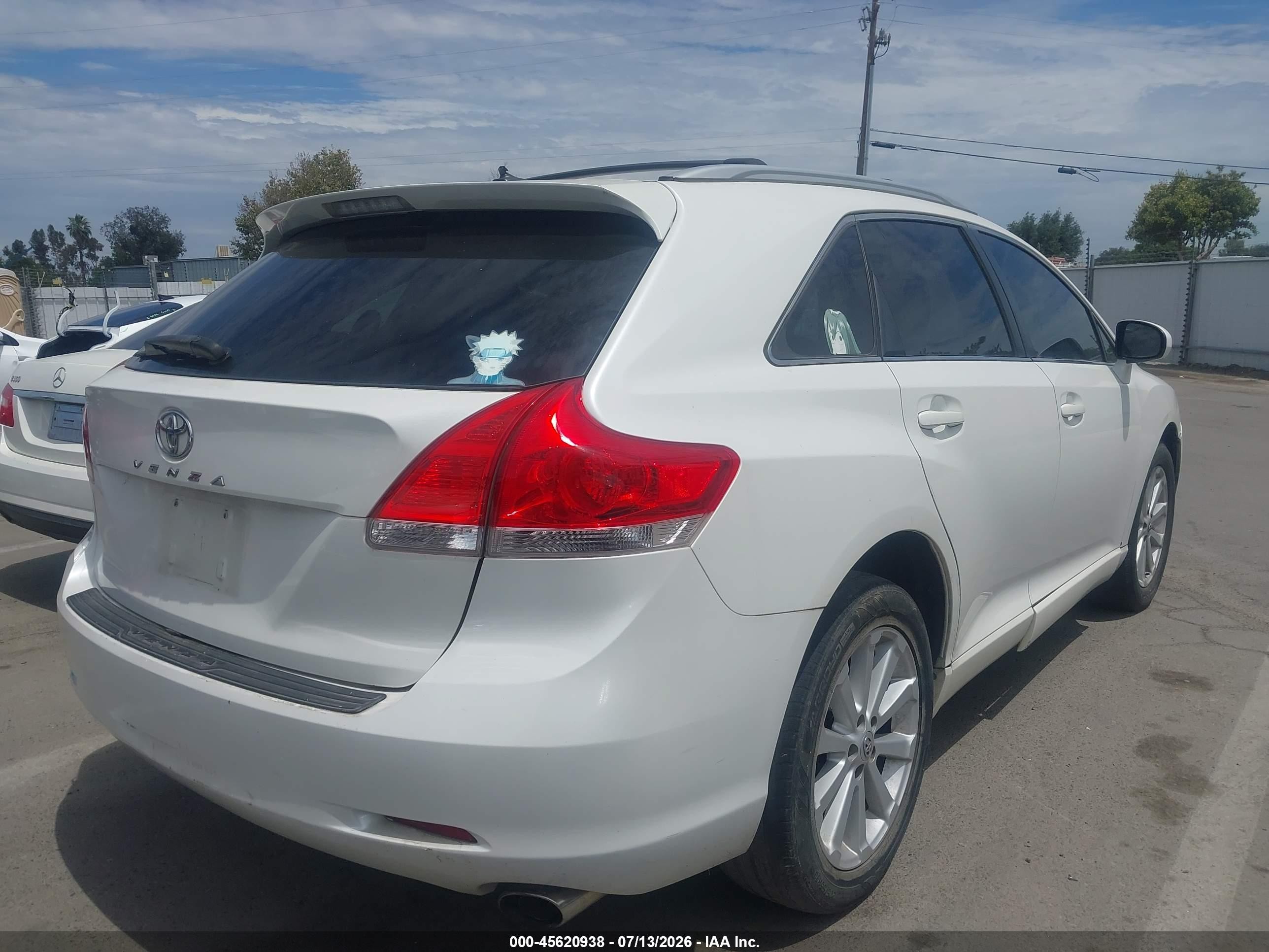 2011 Toyota Venza   White vin: 4T3ZA3BB4BU041413