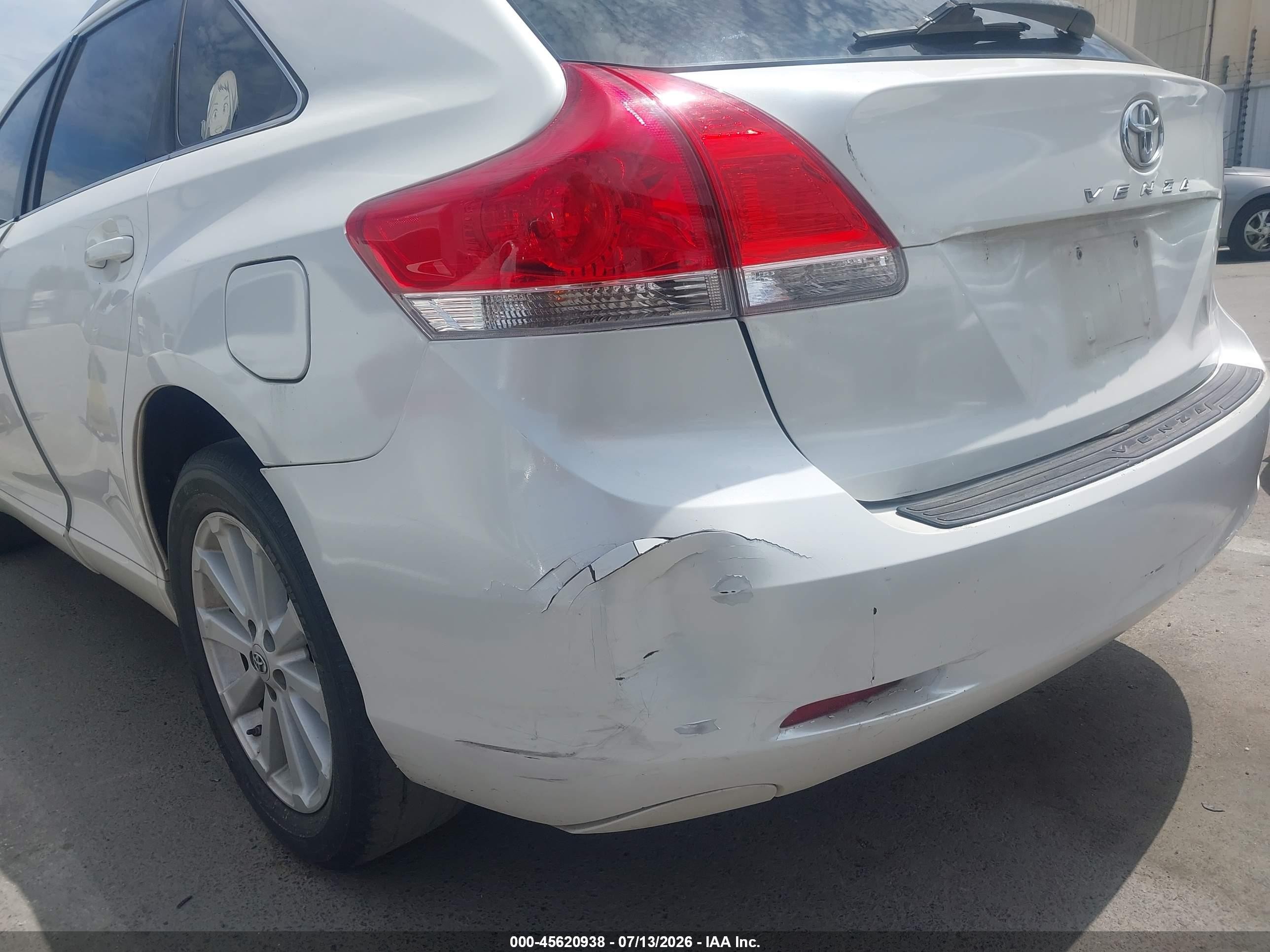 2011 Toyota Venza   White vin: 4T3ZA3BB4BU041413