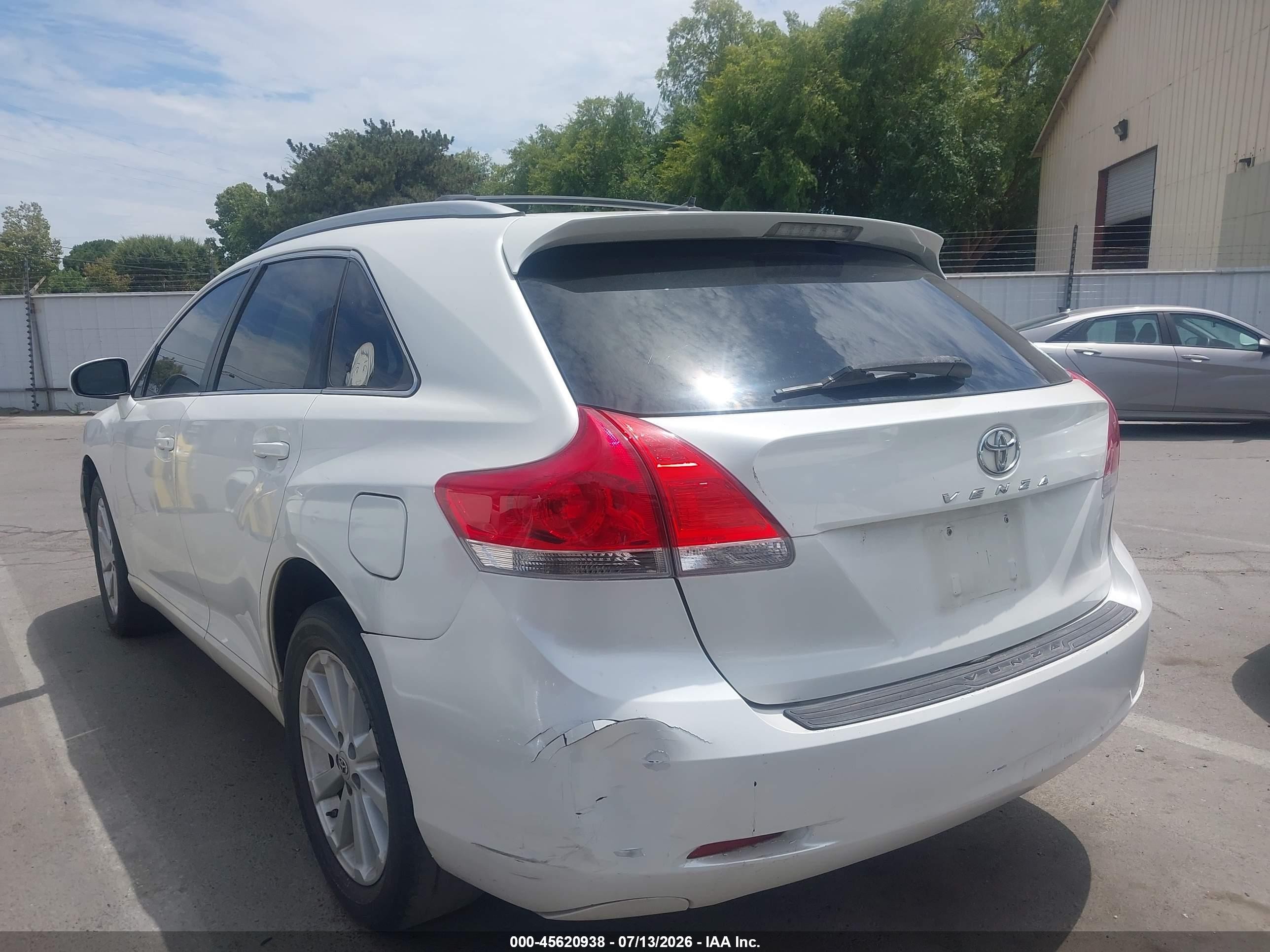 2011 Toyota Venza   White vin: 4T3ZA3BB4BU041413