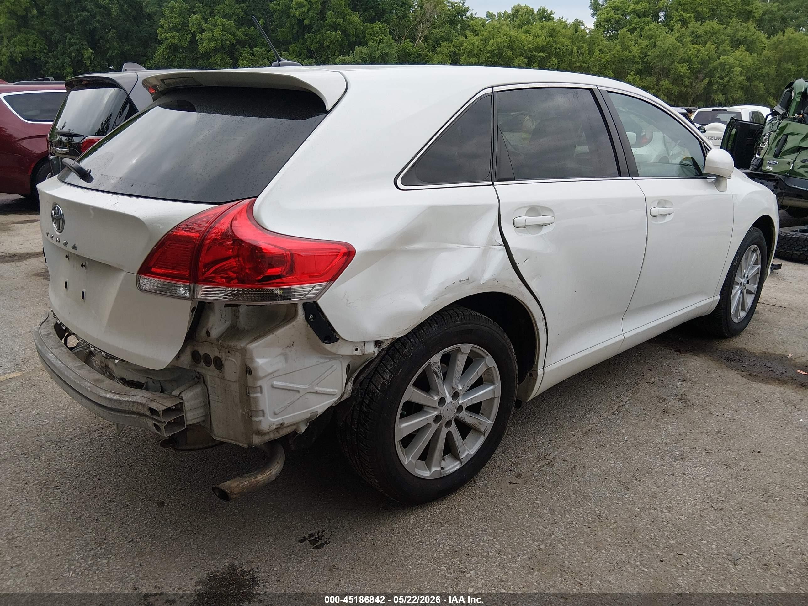 2011 Toyota Venza   White vin: 4T3ZA3BB4BU053206