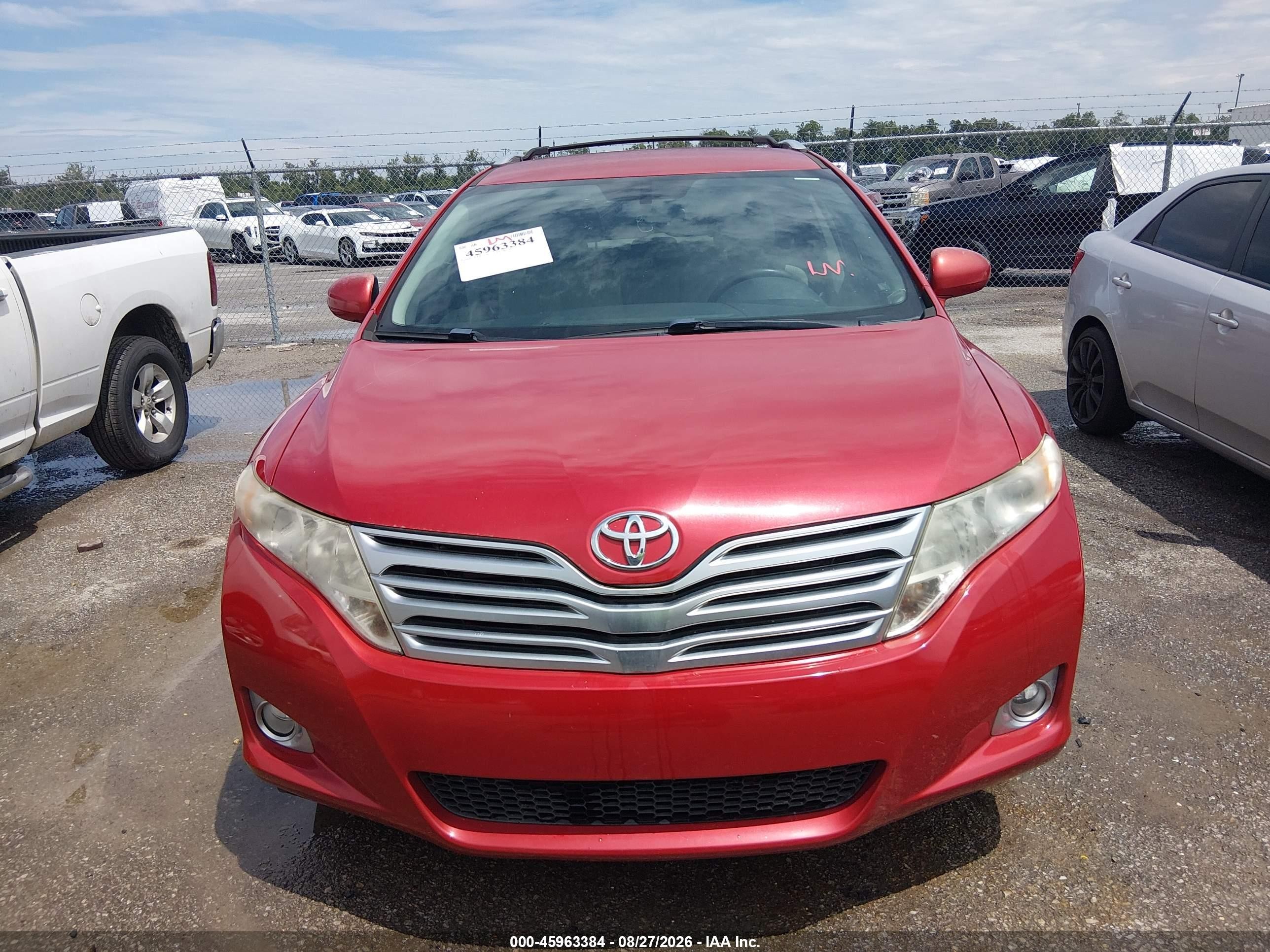 2012 Toyota Venza Le Red vin: 4T3ZA3BB4CU061436