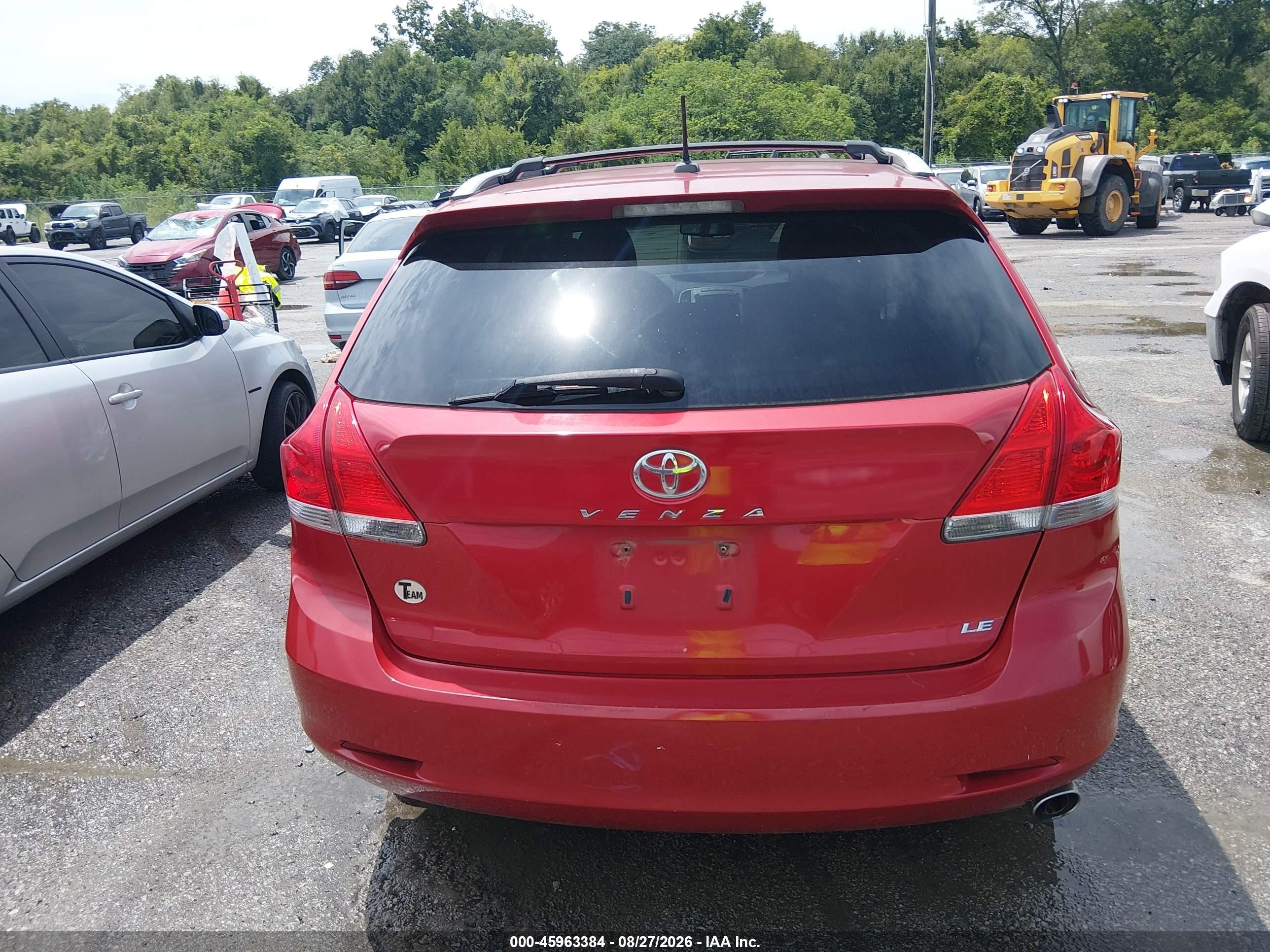 2012 Toyota Venza Le Red vin: 4T3ZA3BB4CU061436
