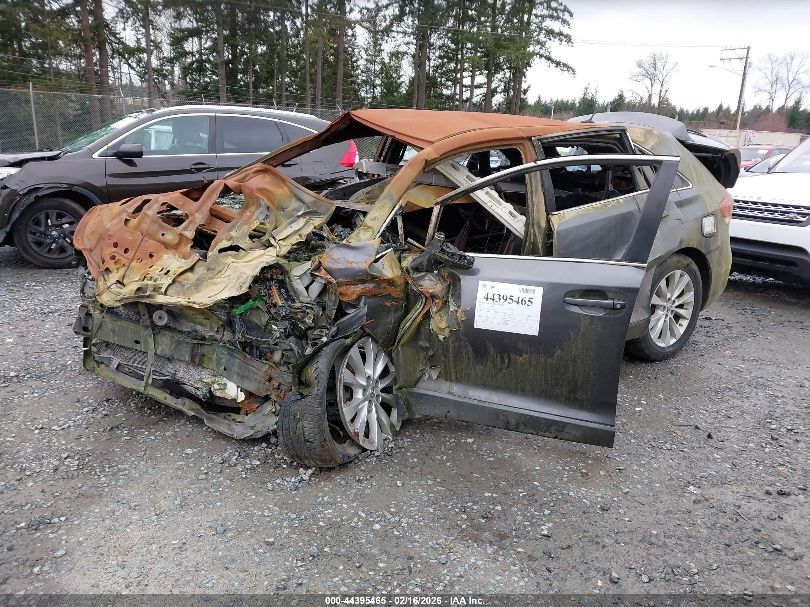 2013 Toyota Venza Le Серый vin: 4T3ZA3BB4DU076116