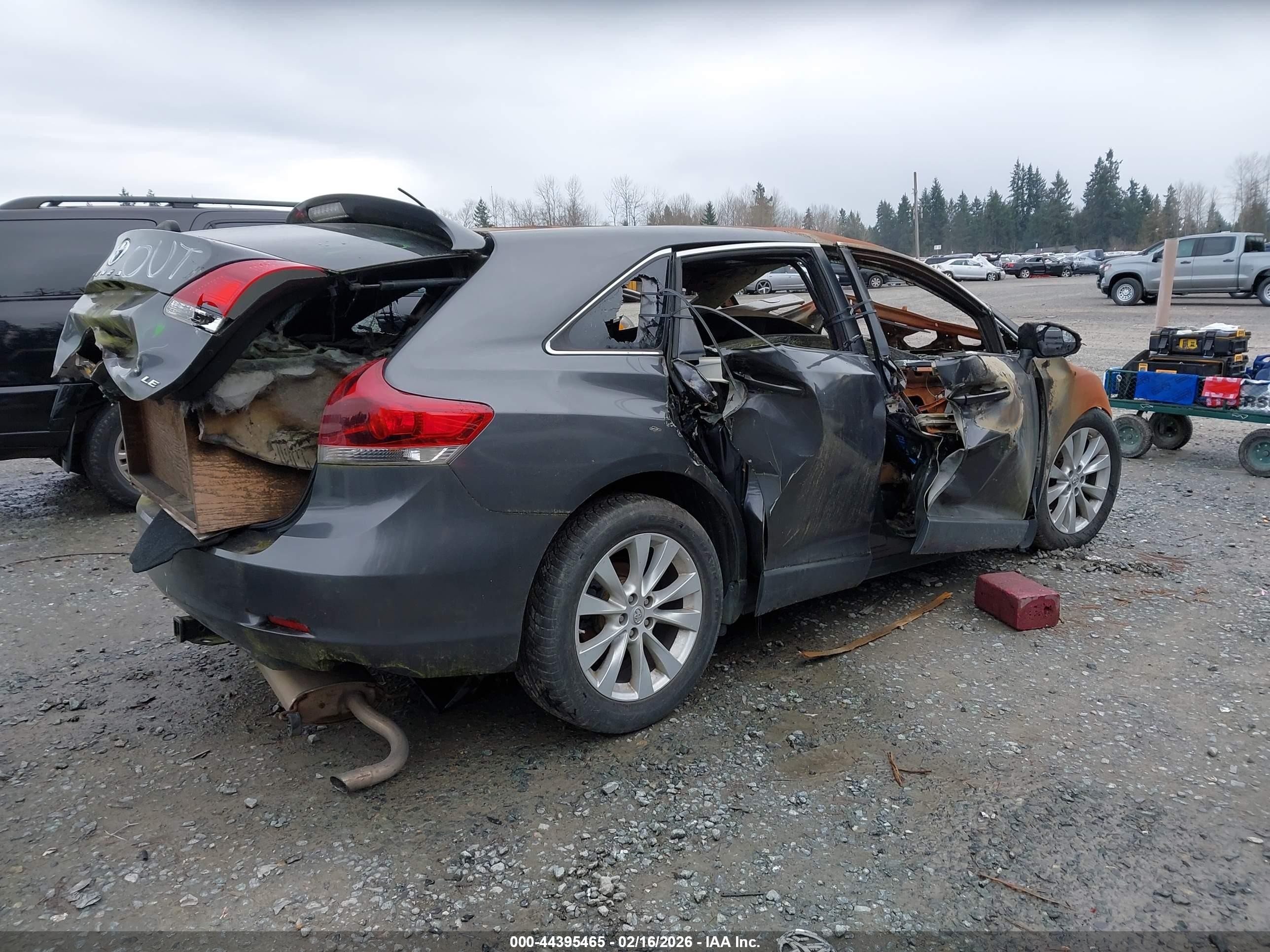 2013 Toyota Venza Le Серый vin: 4T3ZA3BB4DU076116