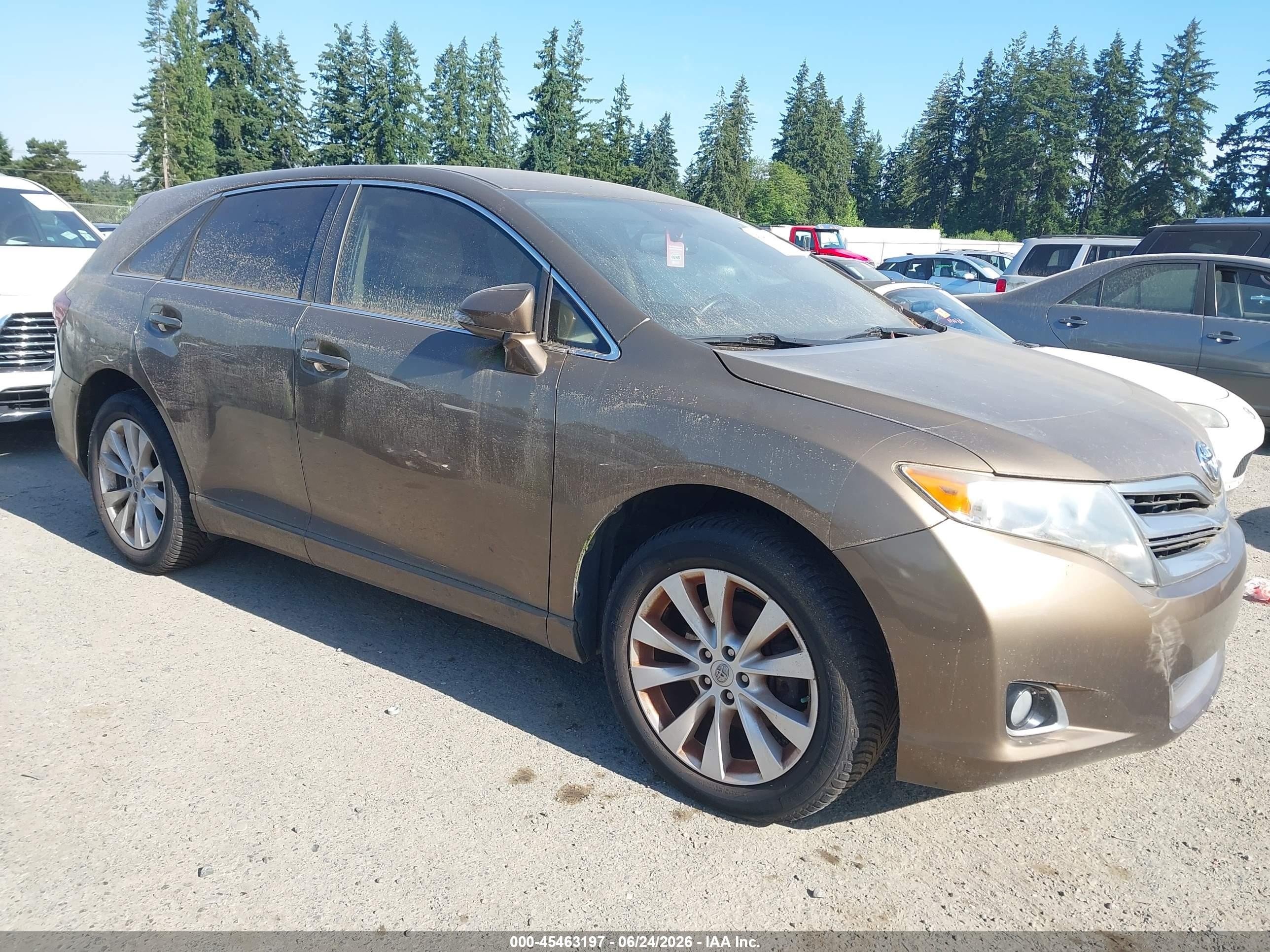 2013 Toyota Venza Le Brown vin: 4T3ZA3BB4DU077007