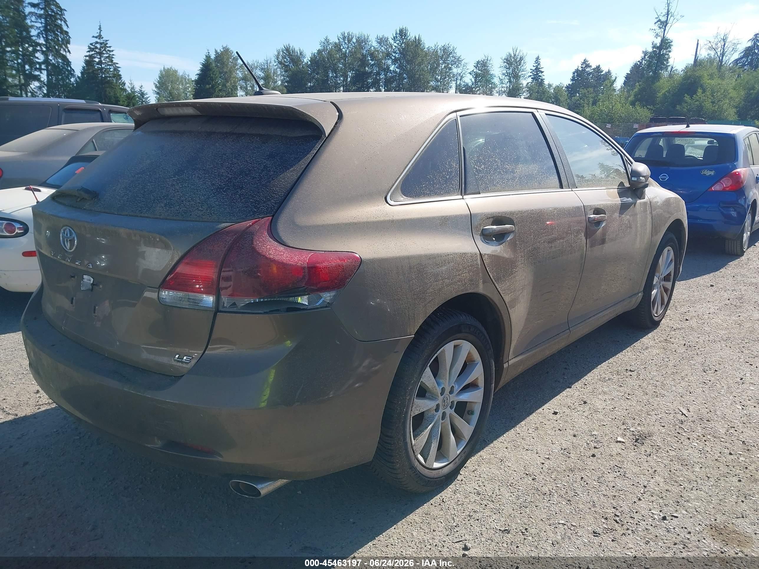 2013 Toyota Venza Le Brown vin: 4T3ZA3BB4DU077007