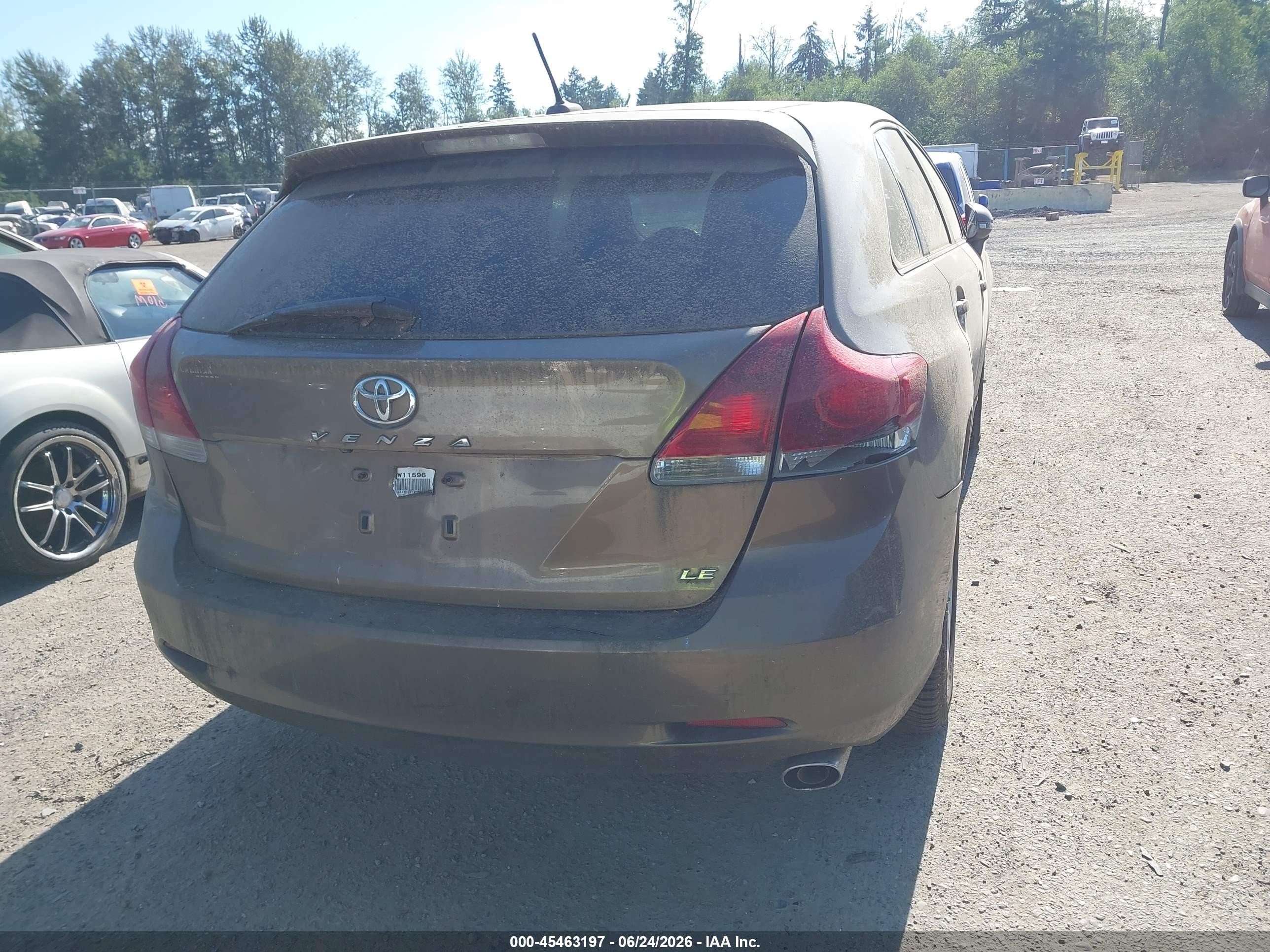 2013 Toyota Venza Le Brown vin: 4T3ZA3BB4DU077007