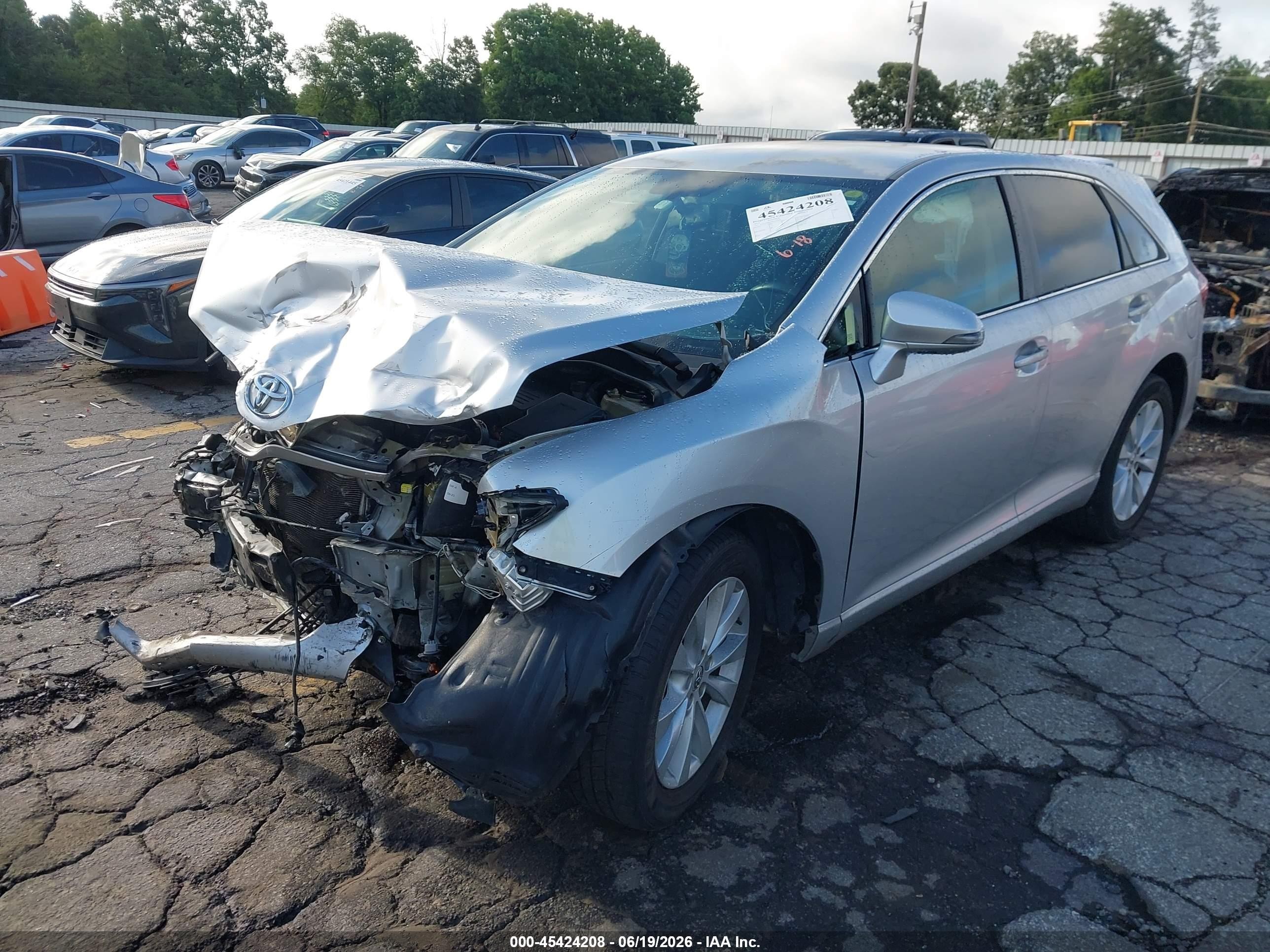 2013 Toyota Venza Le Silver vin: 4T3ZA3BB4DU079162